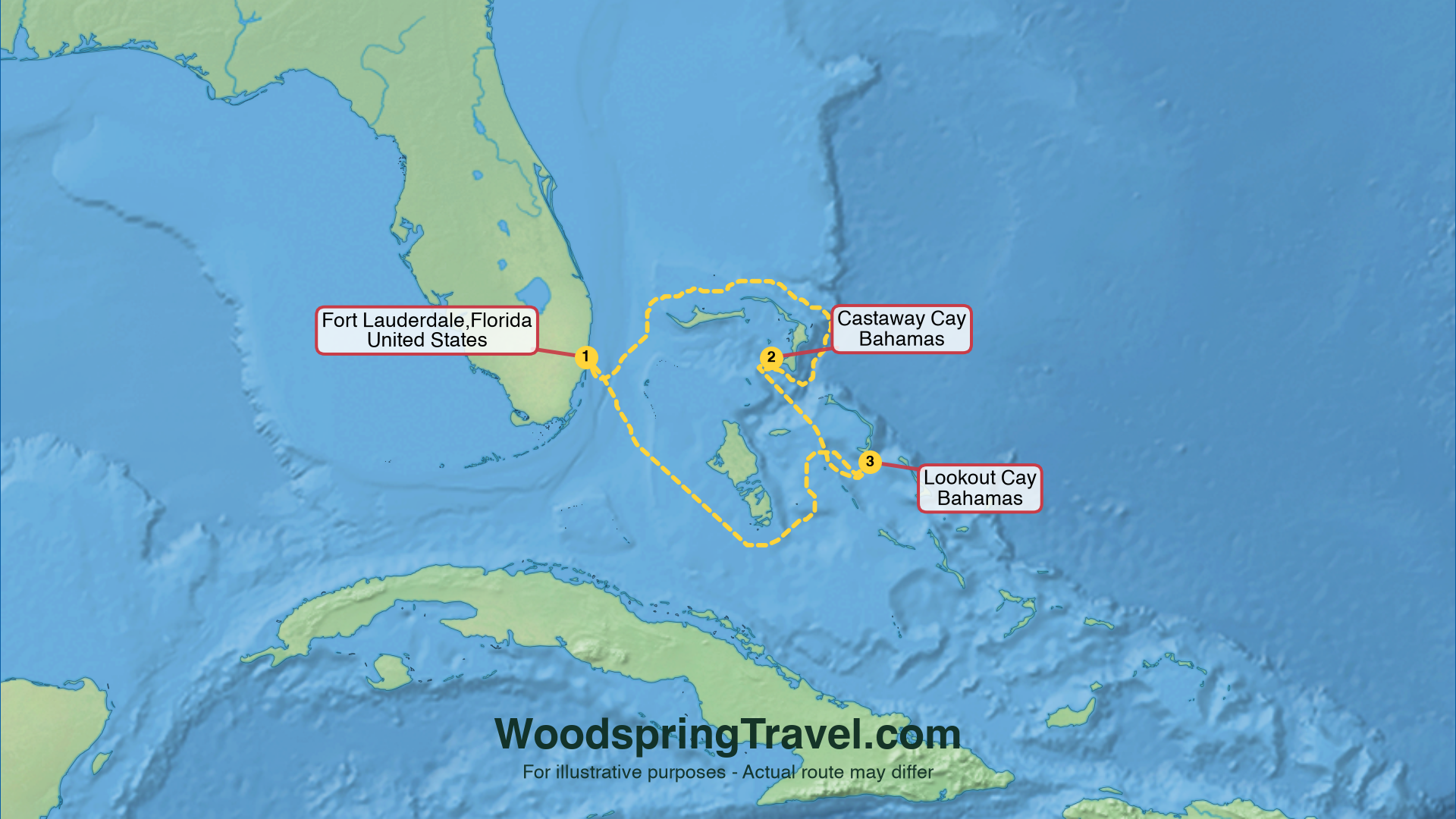 Route Illustration - Actual route may differ
