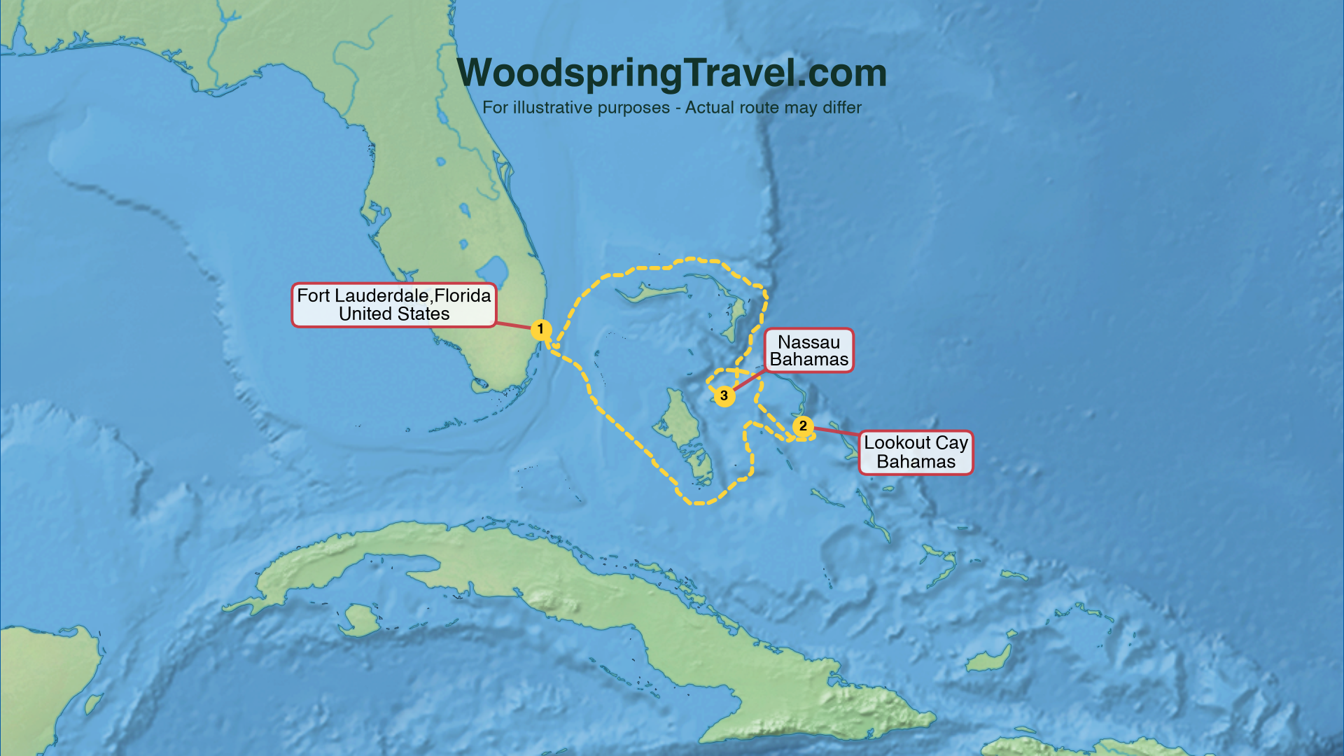 Route Illustration - Actual route may differ