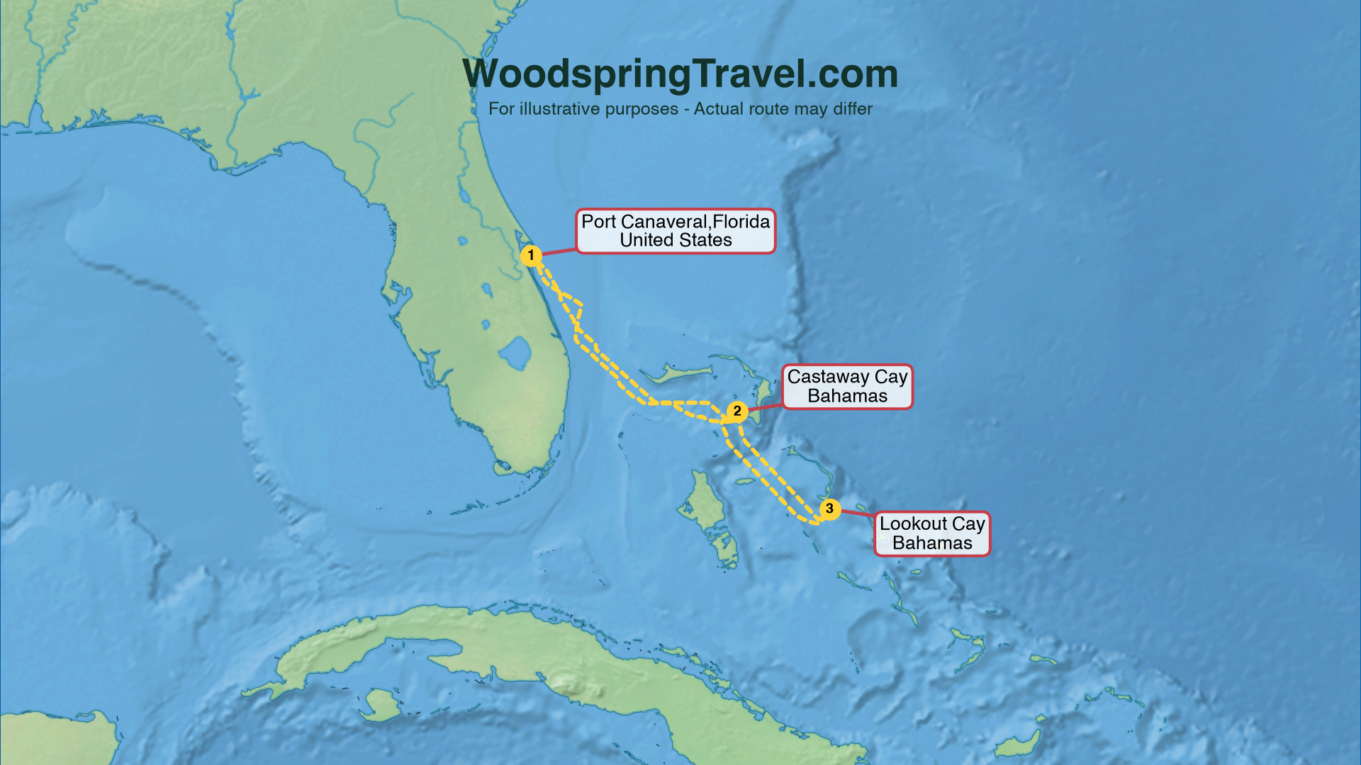 Route Illustration - Actual route may differ