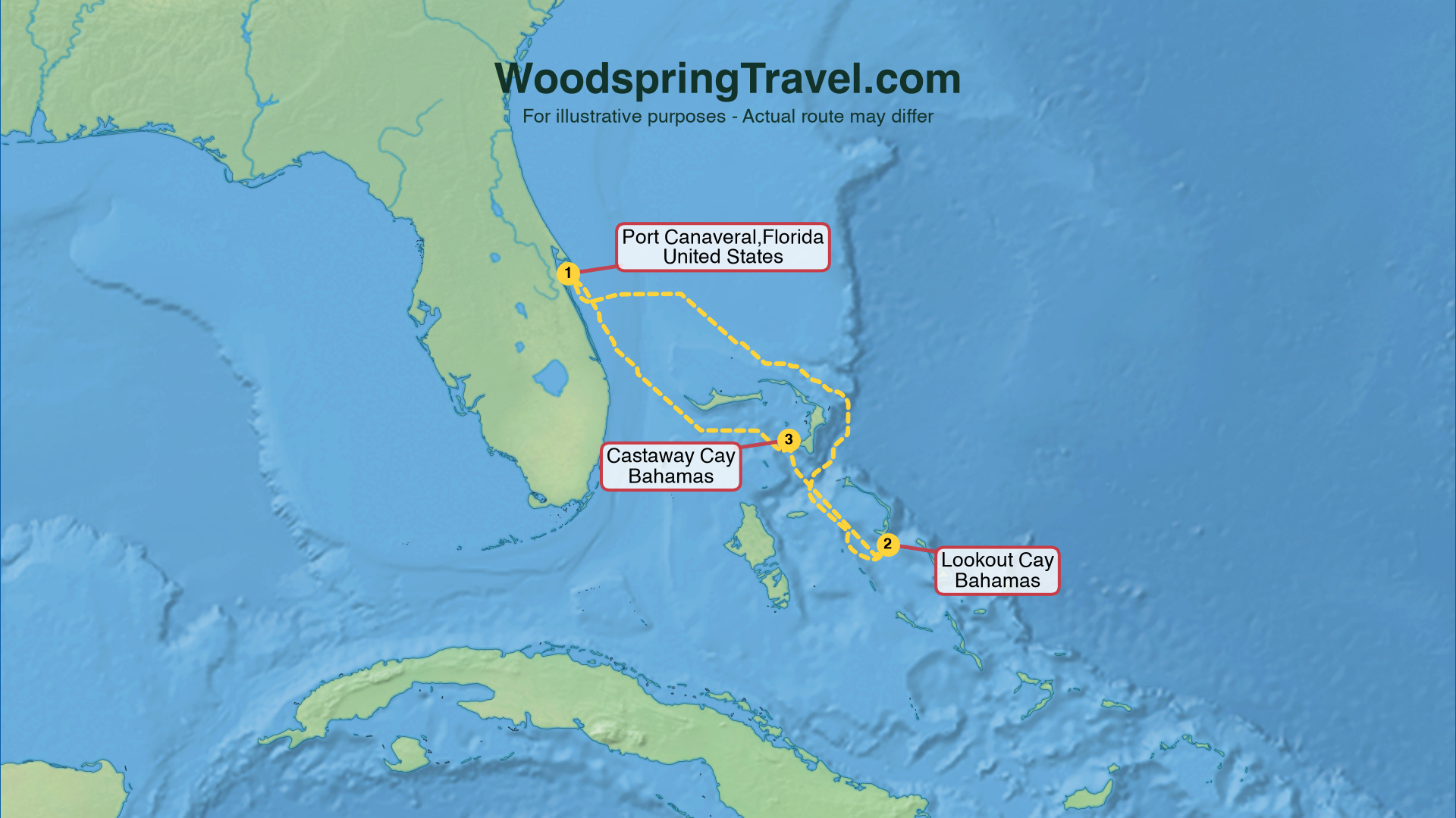 Route Illustration - Actual route may differ