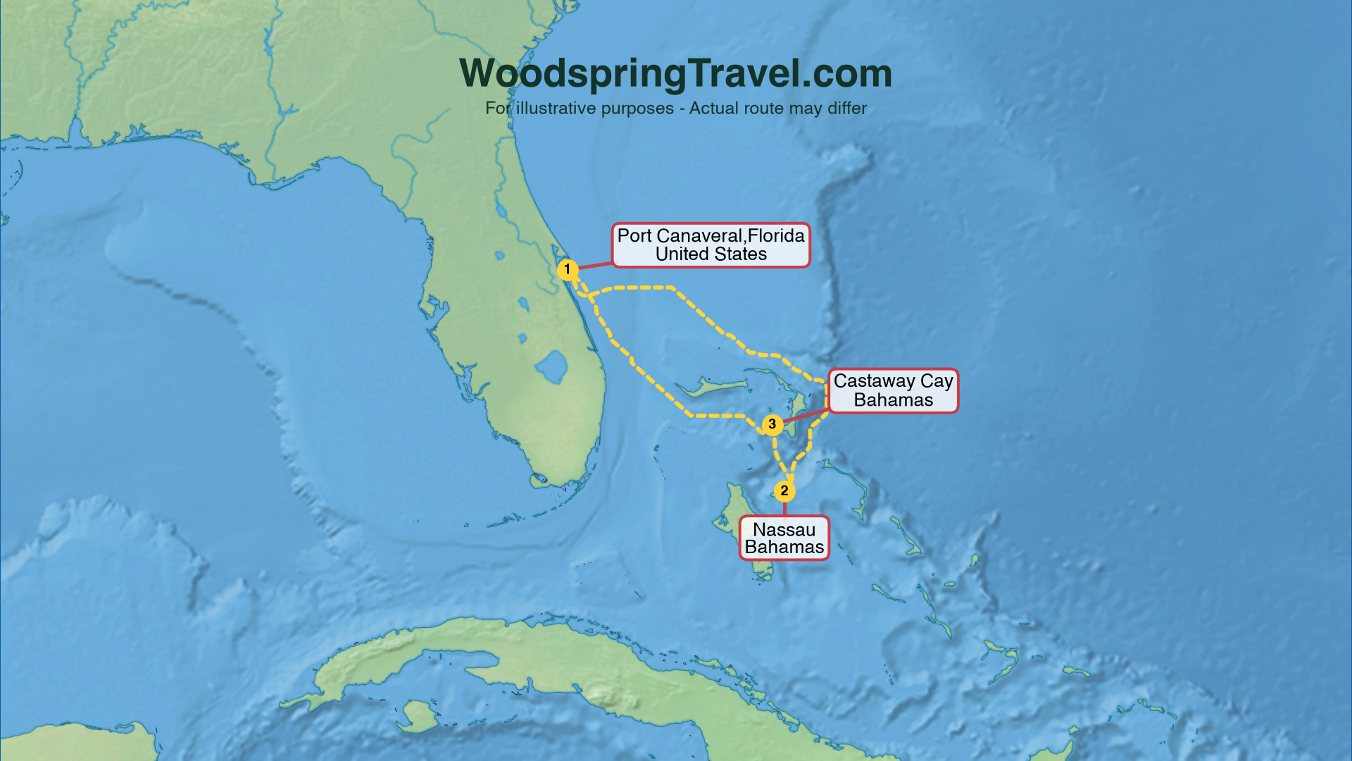 Route Illustration - Actual route may differ