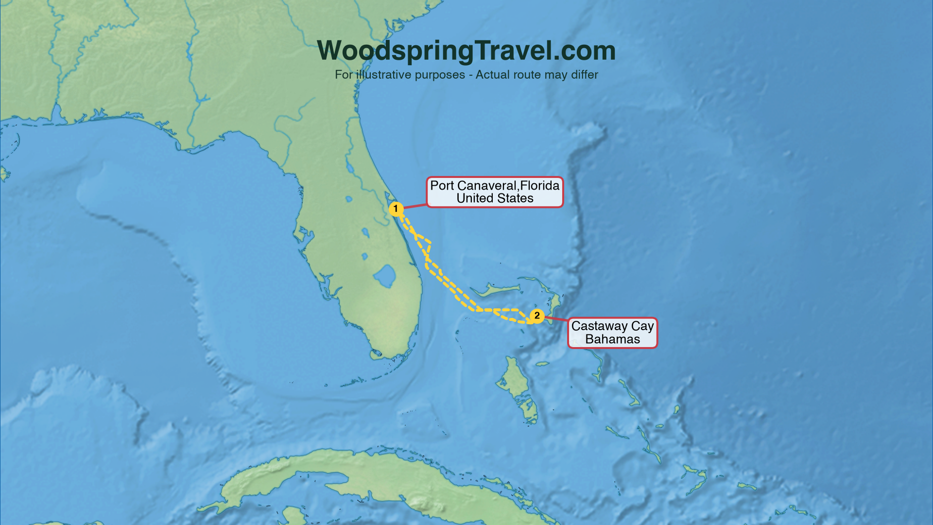 Route Illustration - Actual route may differ