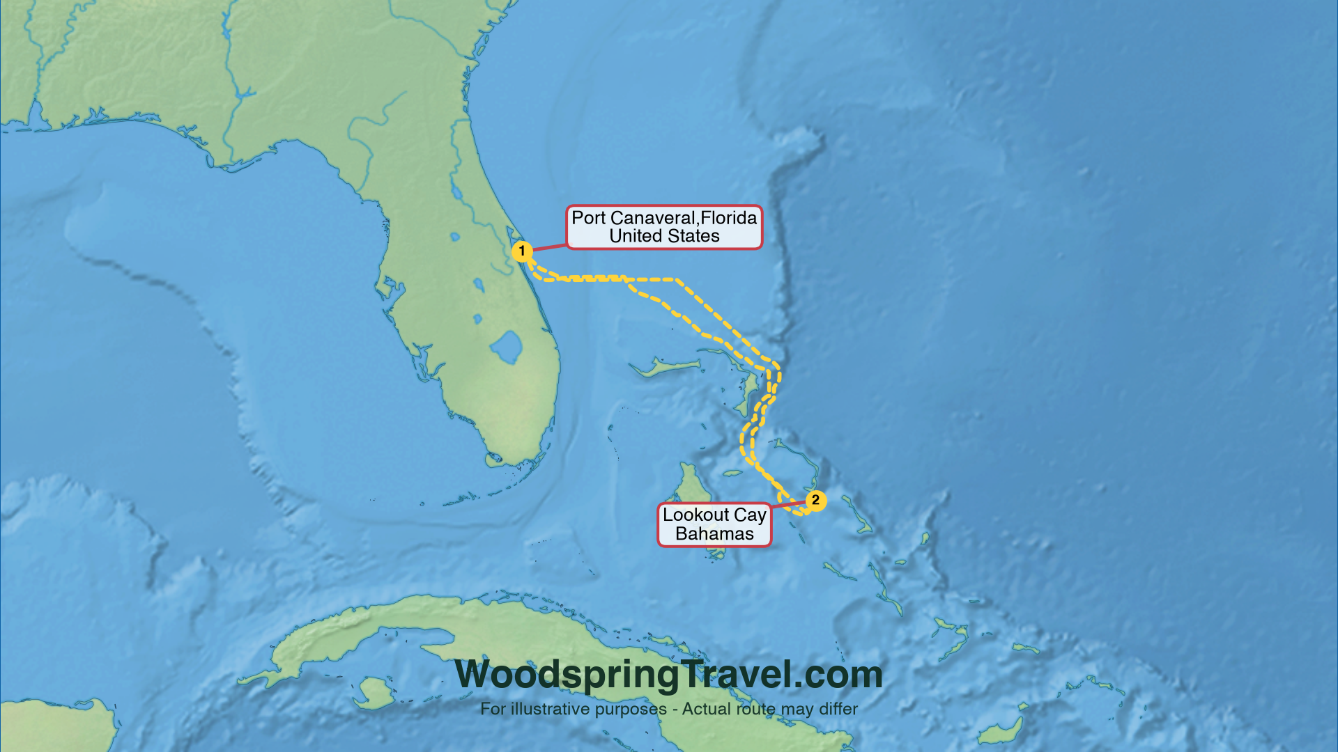 Route Illustration - Actual route may differ