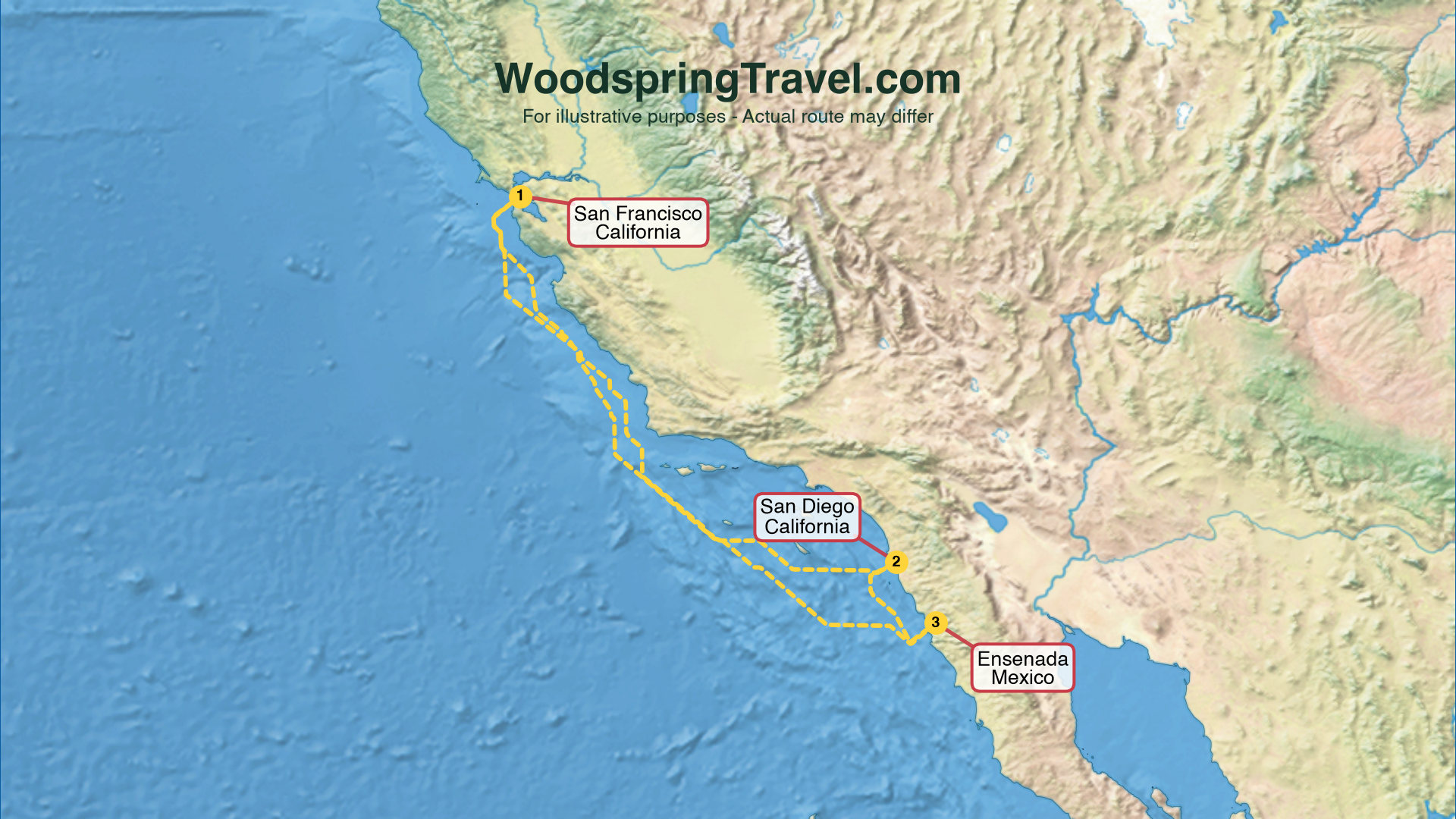 Route Illustration - Actual route may differ