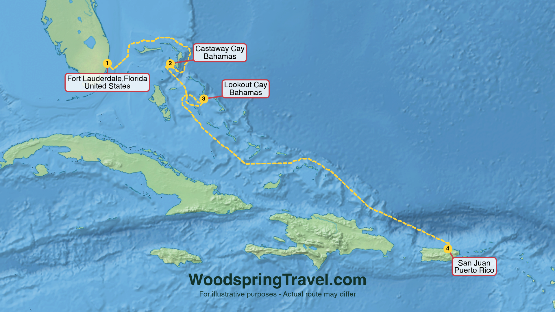 Route Illustration - Actual route may differ