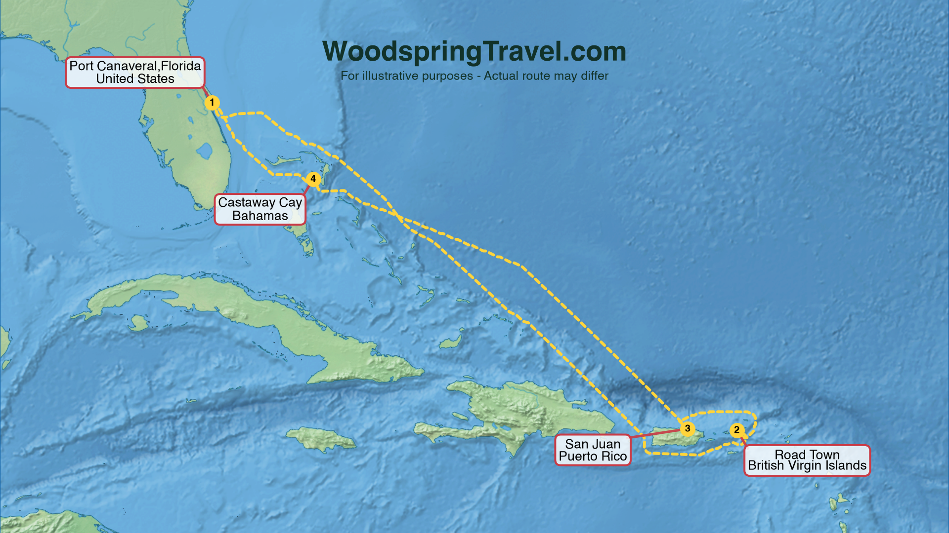 Route Illustration - Actual route may differ