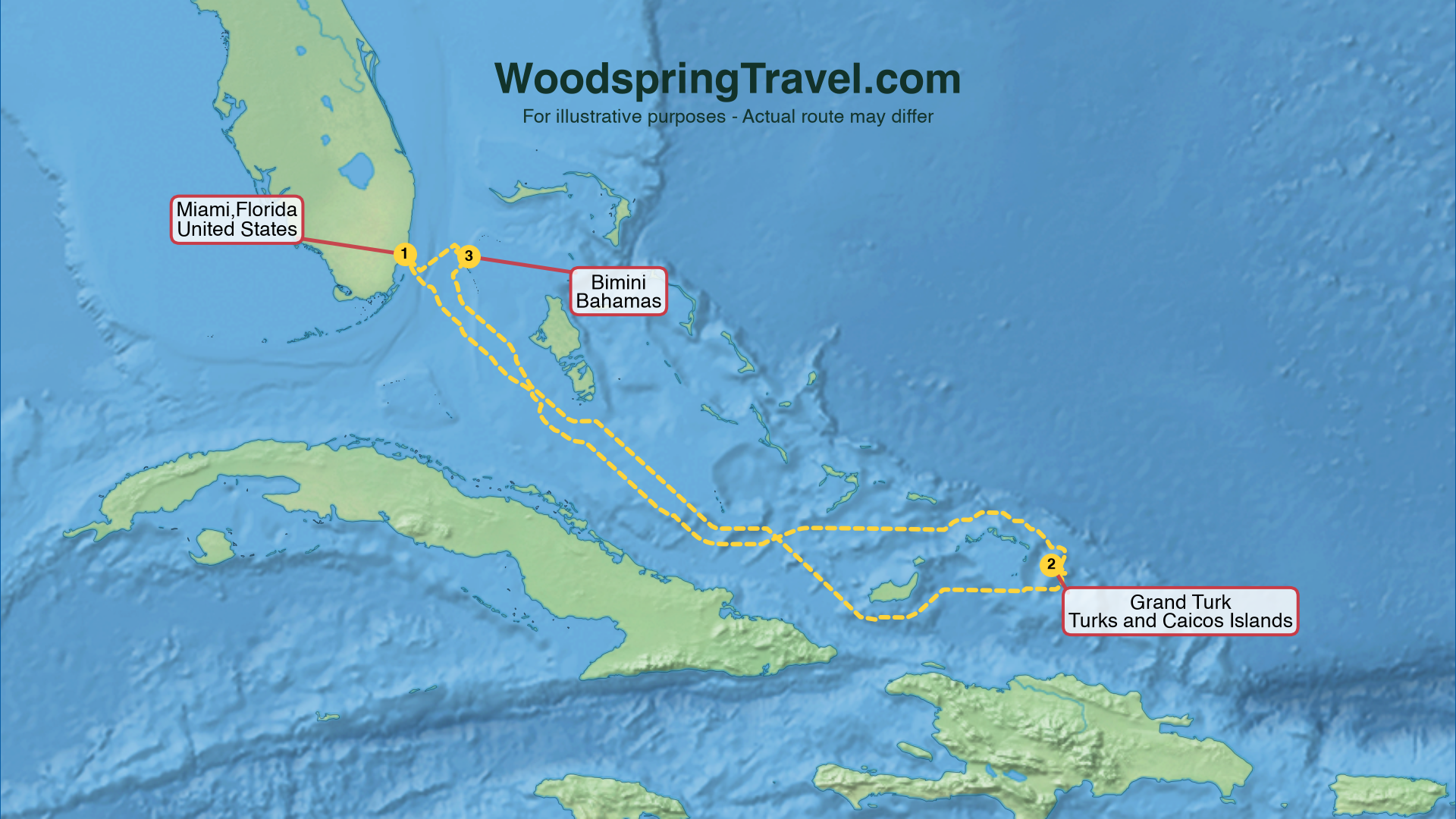 Route Illustration - Actual route may differ