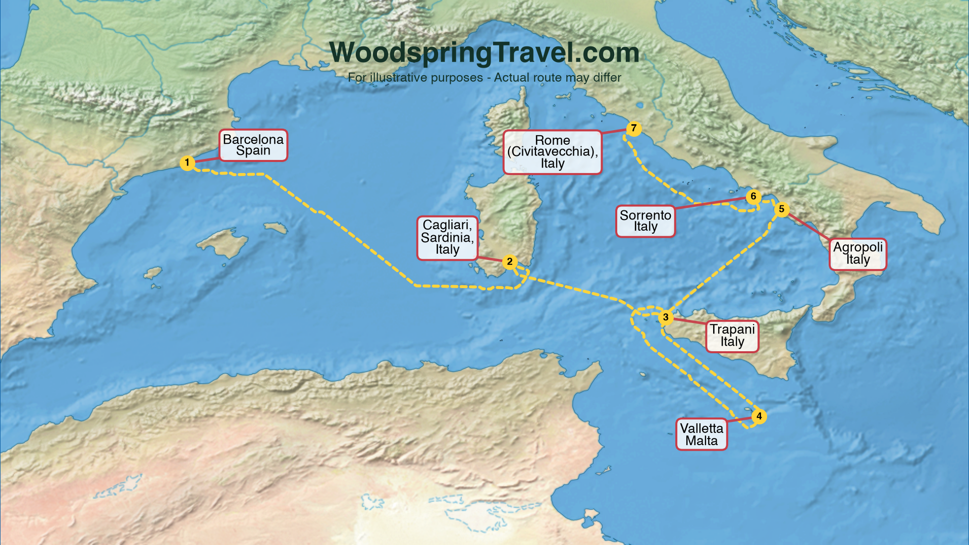 Route Illustration - Actual route may differ