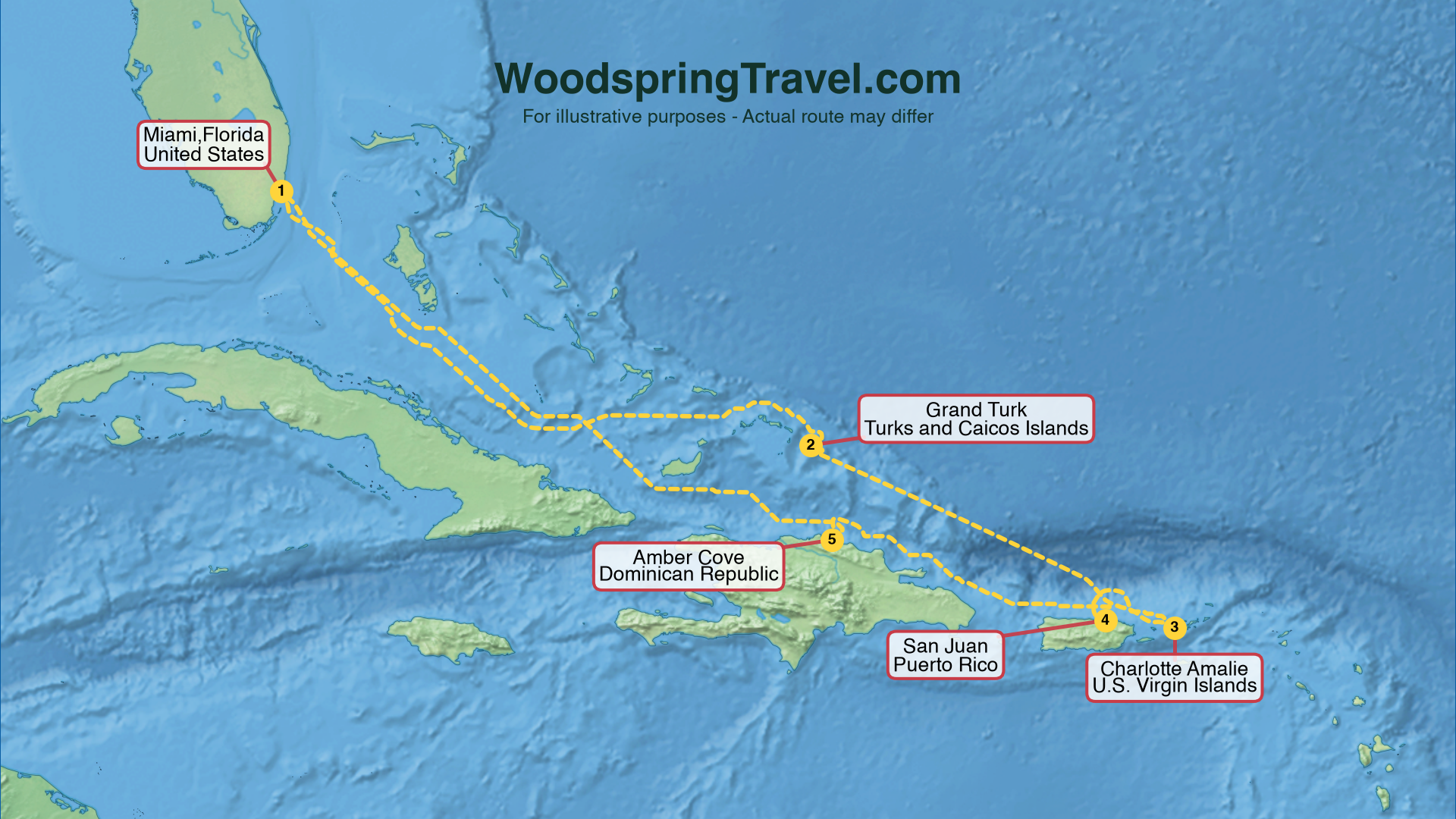 Route Illustration - Actual route may differ