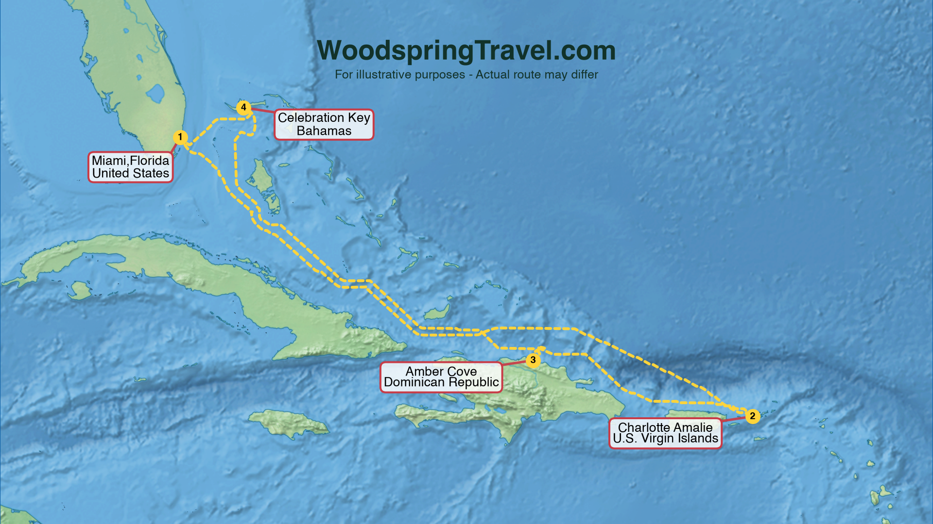 Route Illustration - Actual route may differ