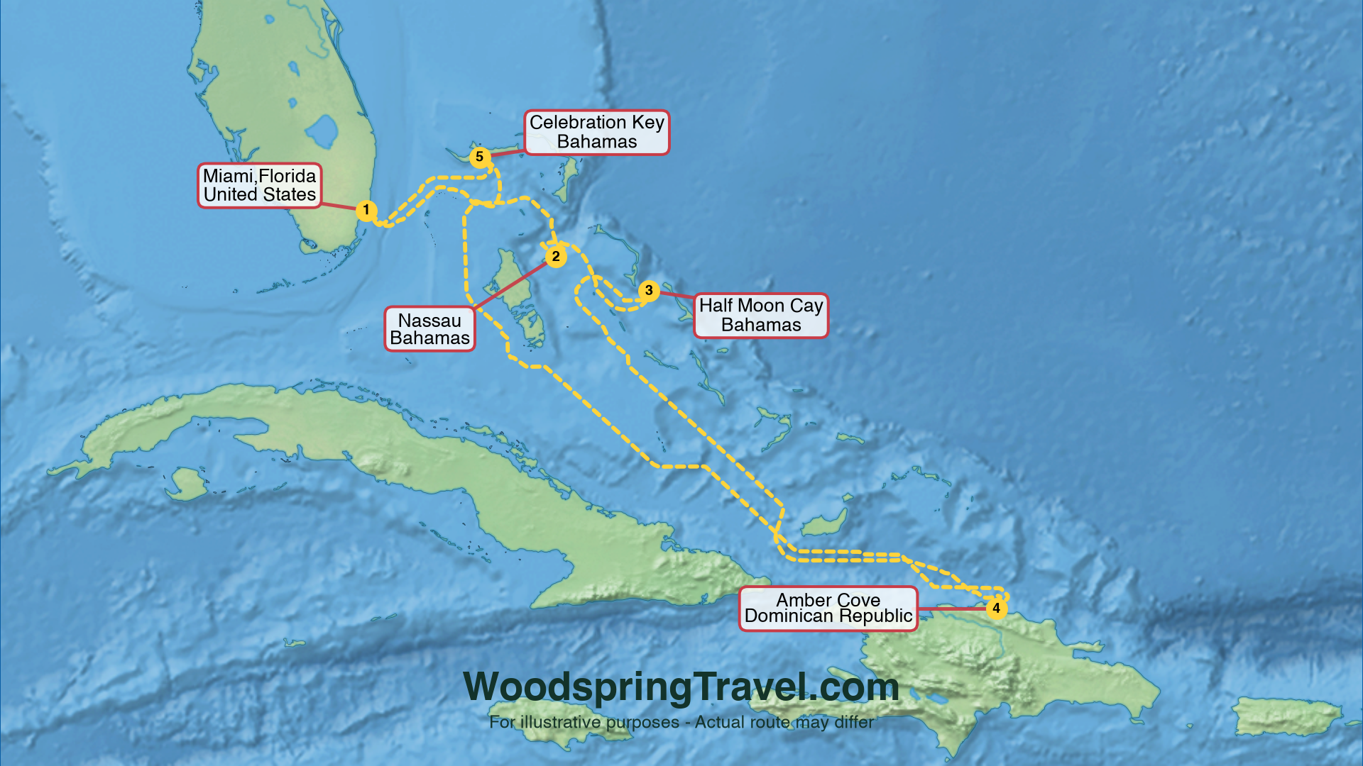 Route Illustration - Actual route may differ