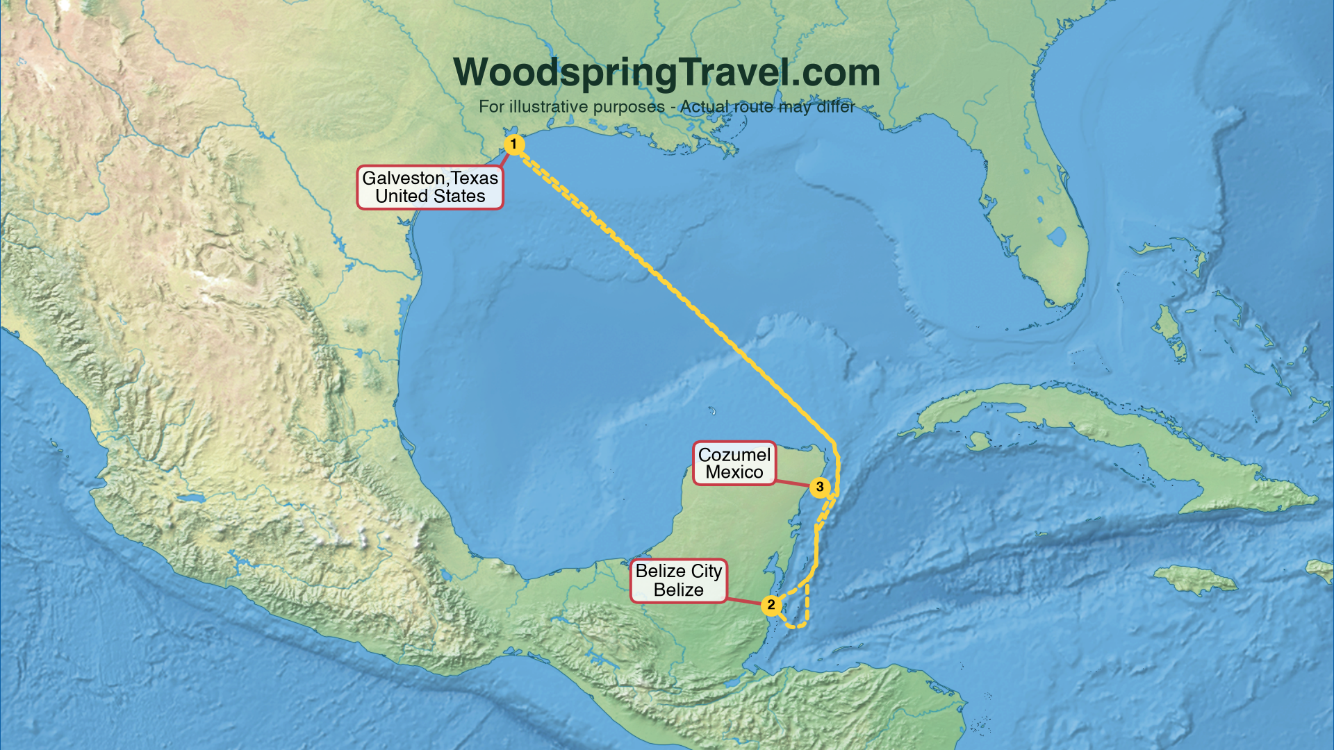 Route Illustration - Actual route may differ