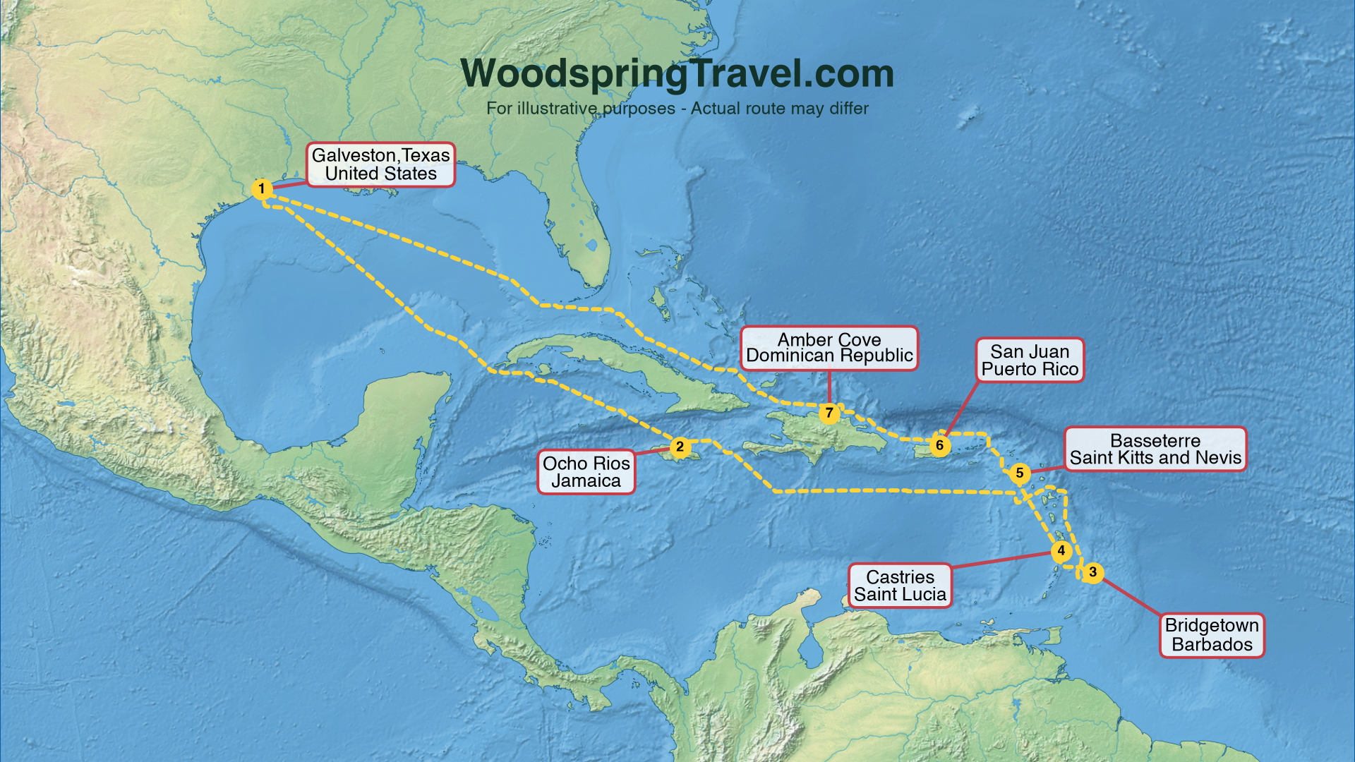 Route Illustration - Actual route may differ