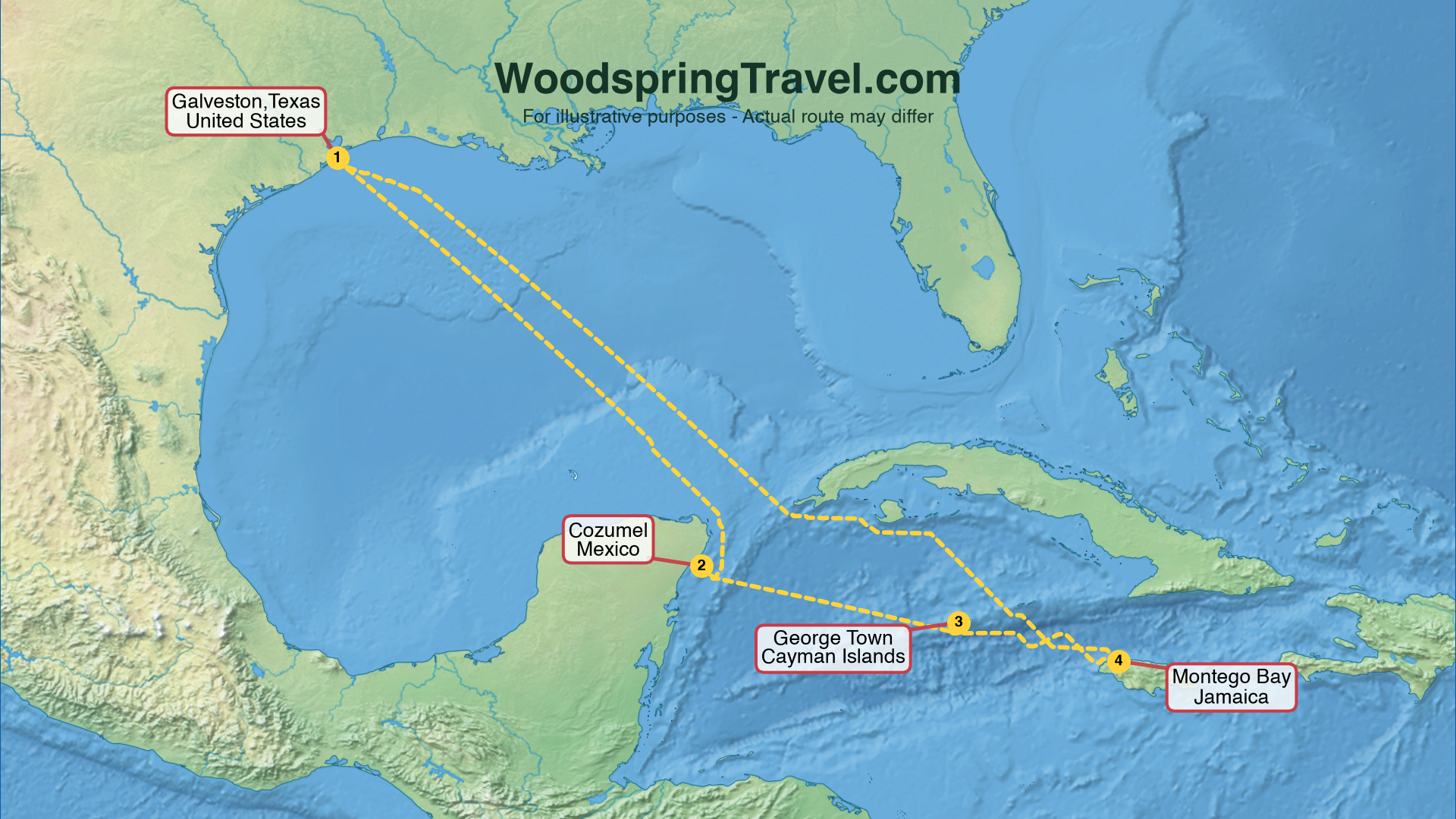 Route Illustration - Actual route may differ