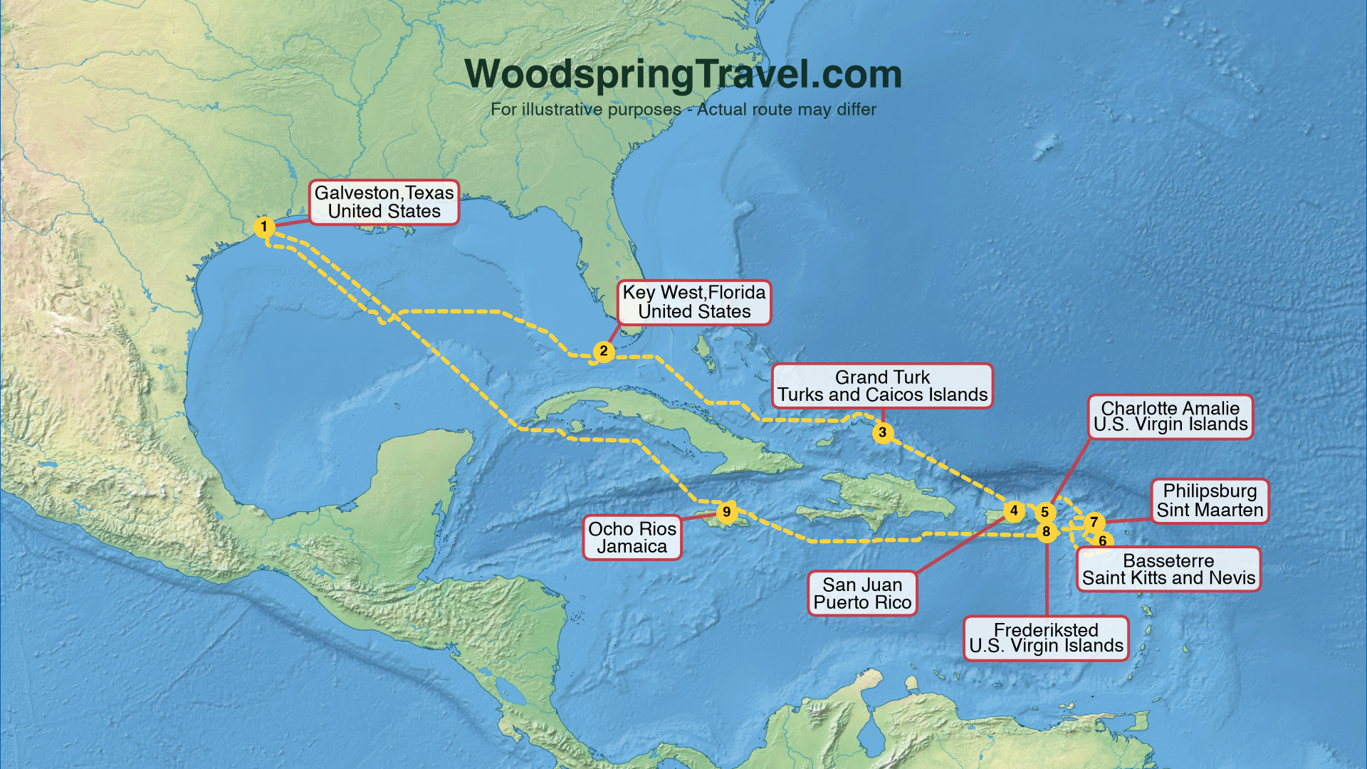 Route Illustration - Actual route may differ