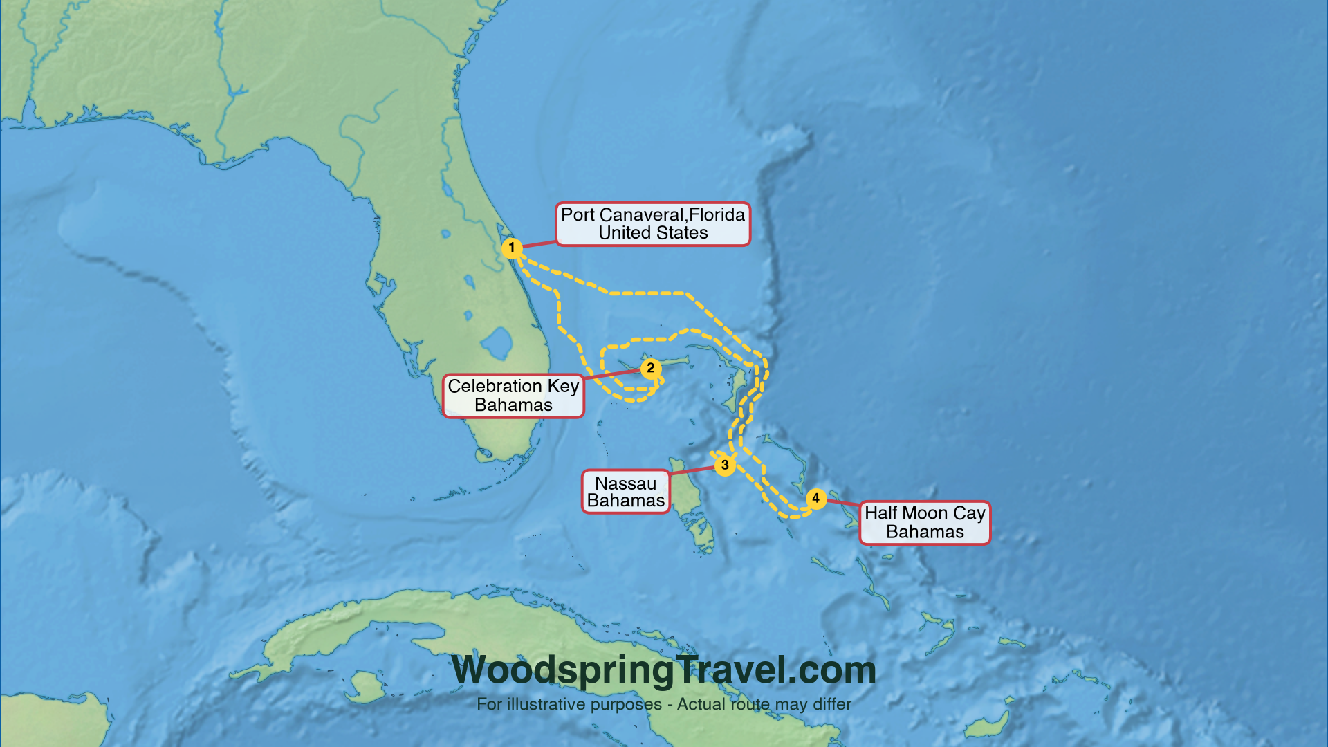 Route Illustration - Actual route may differ