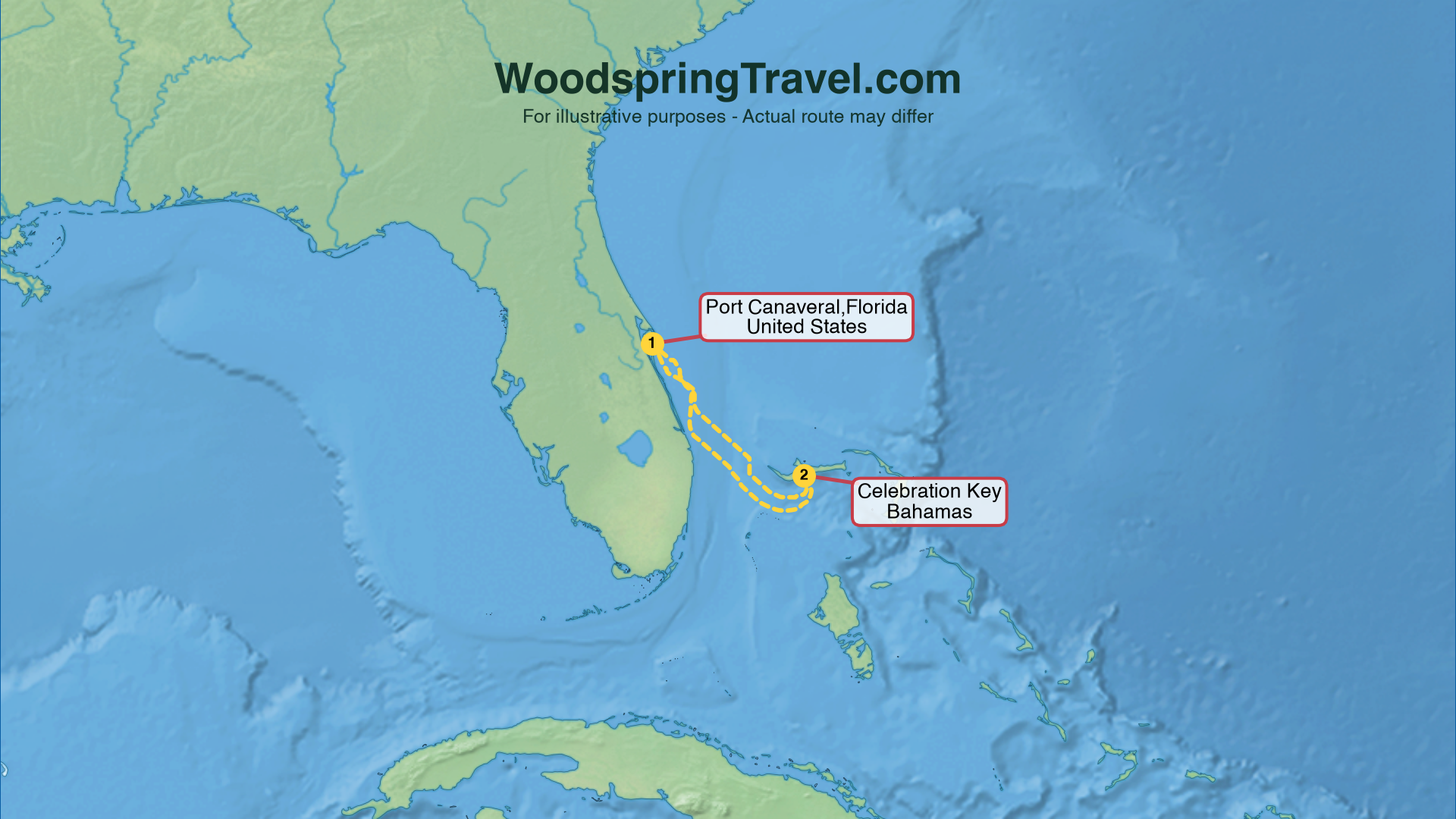 Route Illustration - Actual route may differ