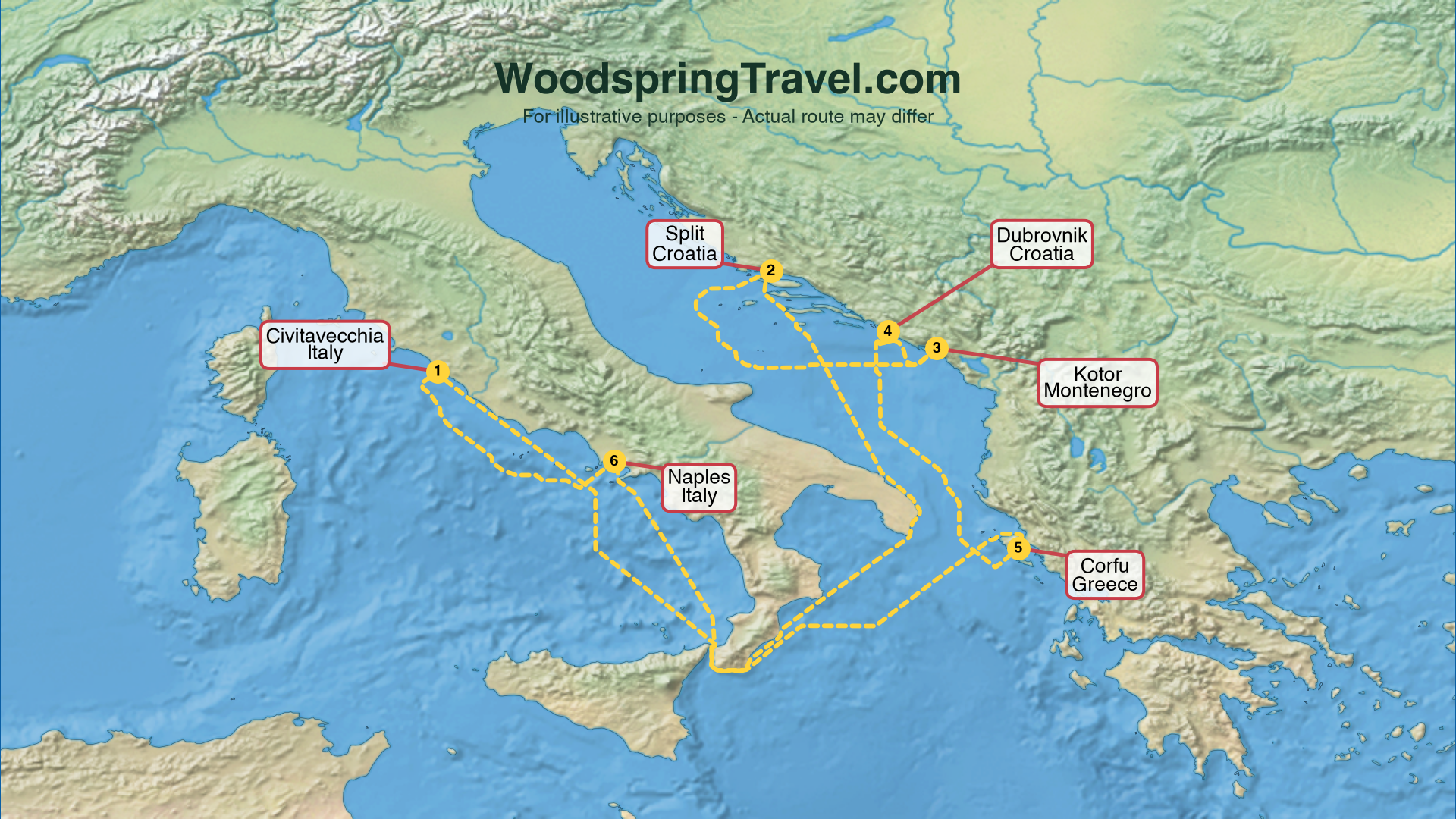 Route Illustration - Actual route may differ