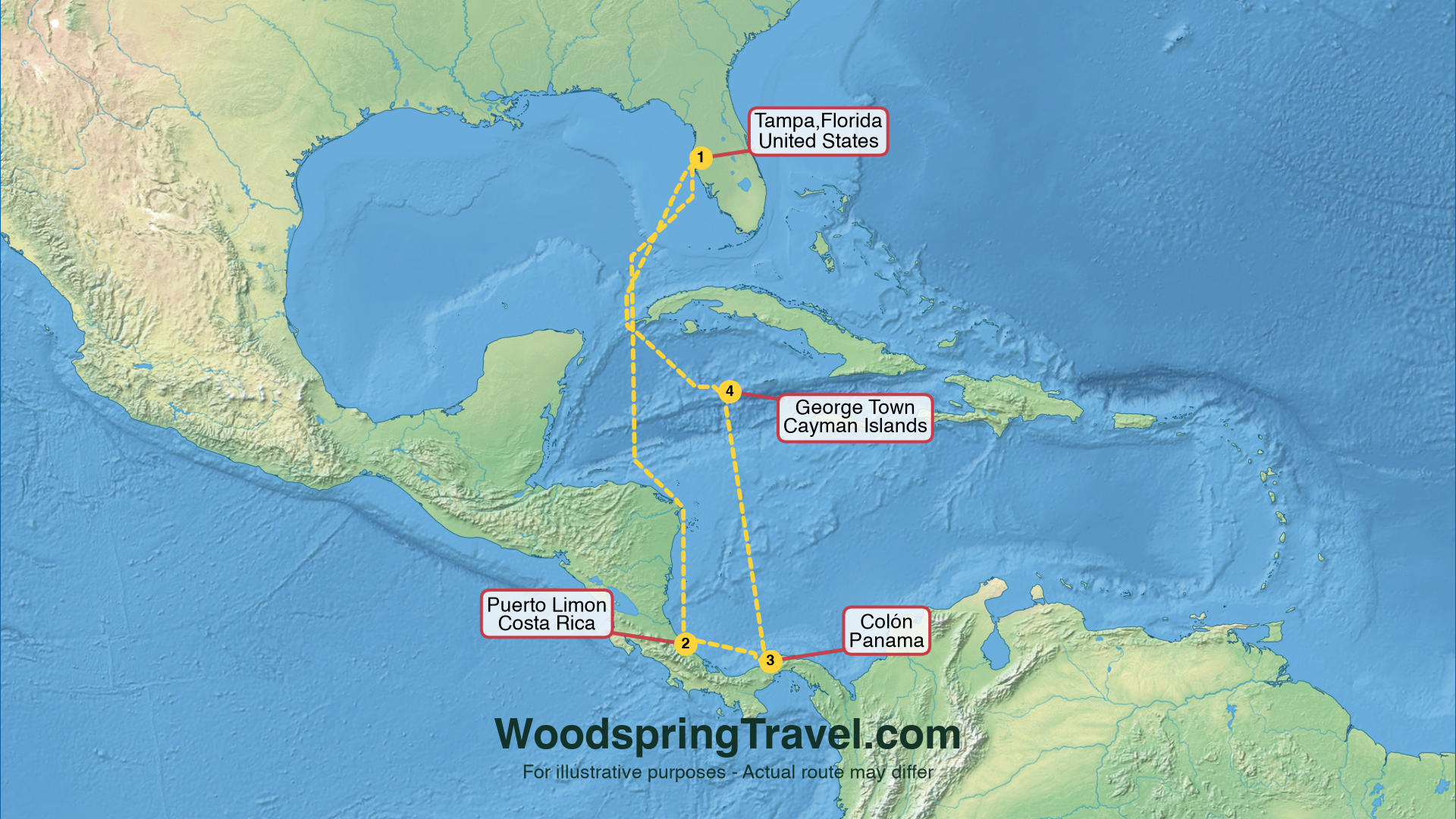 Route Illustration - Actual route may differ