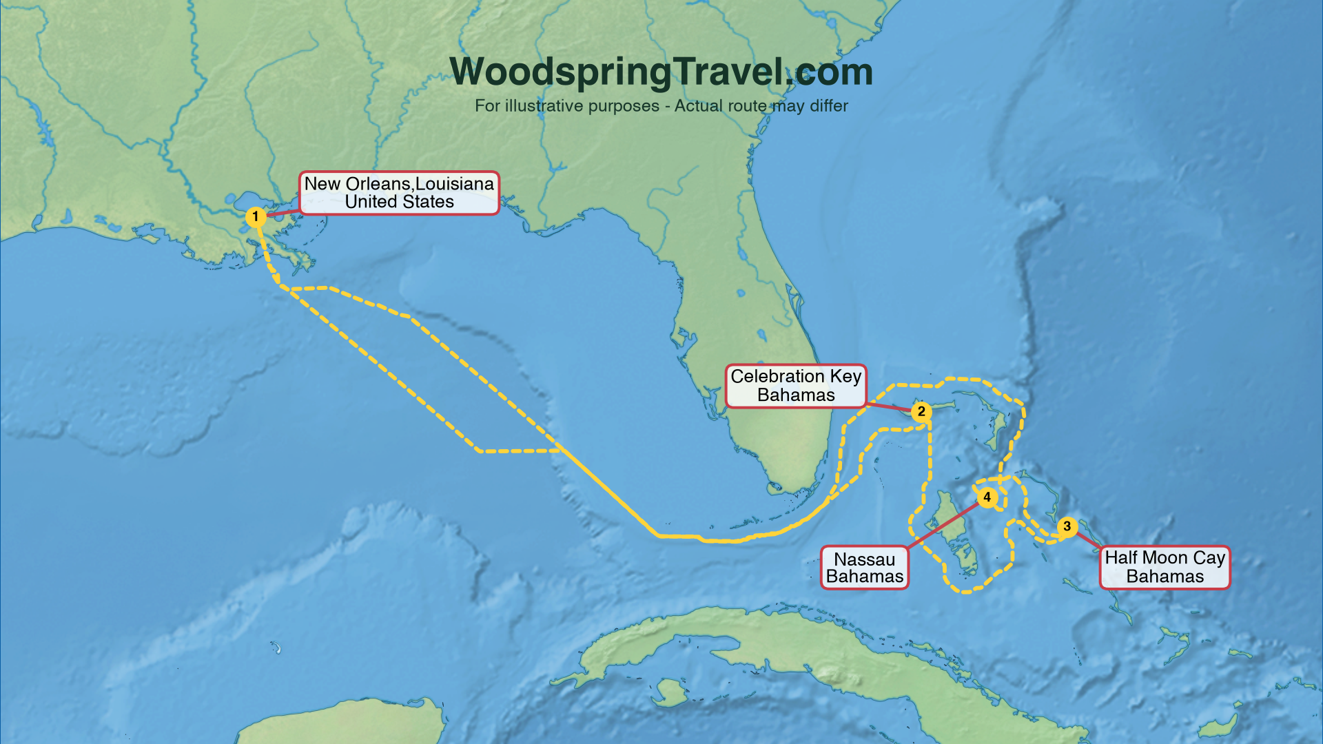Route Illustration - Actual route may differ