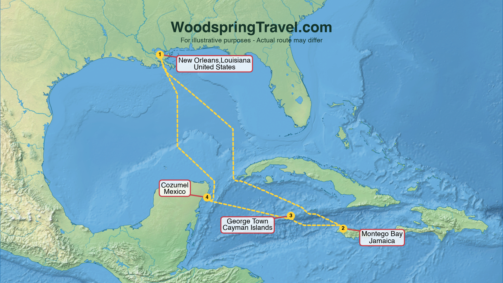 Route Illustration - Actual route may differ
