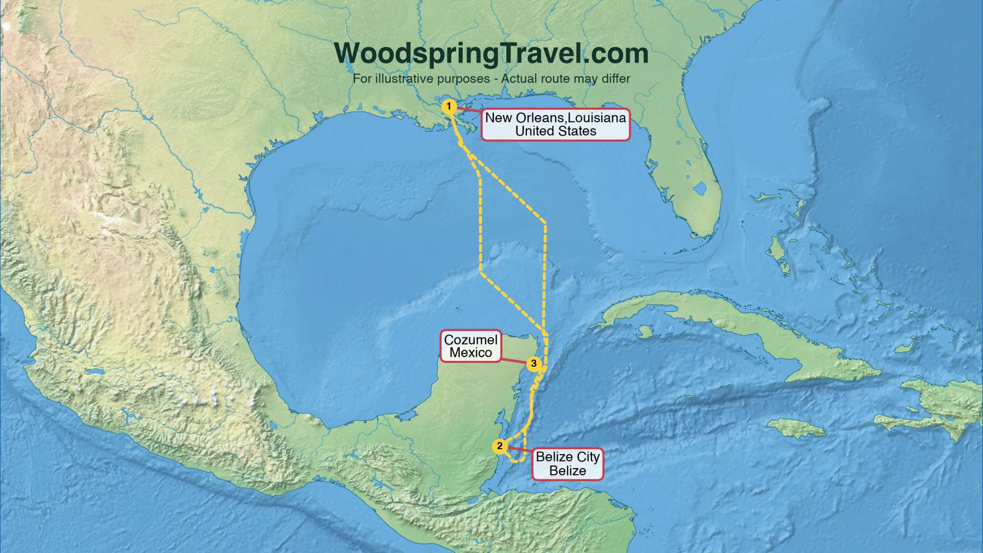 Route Illustration - Actual route may differ