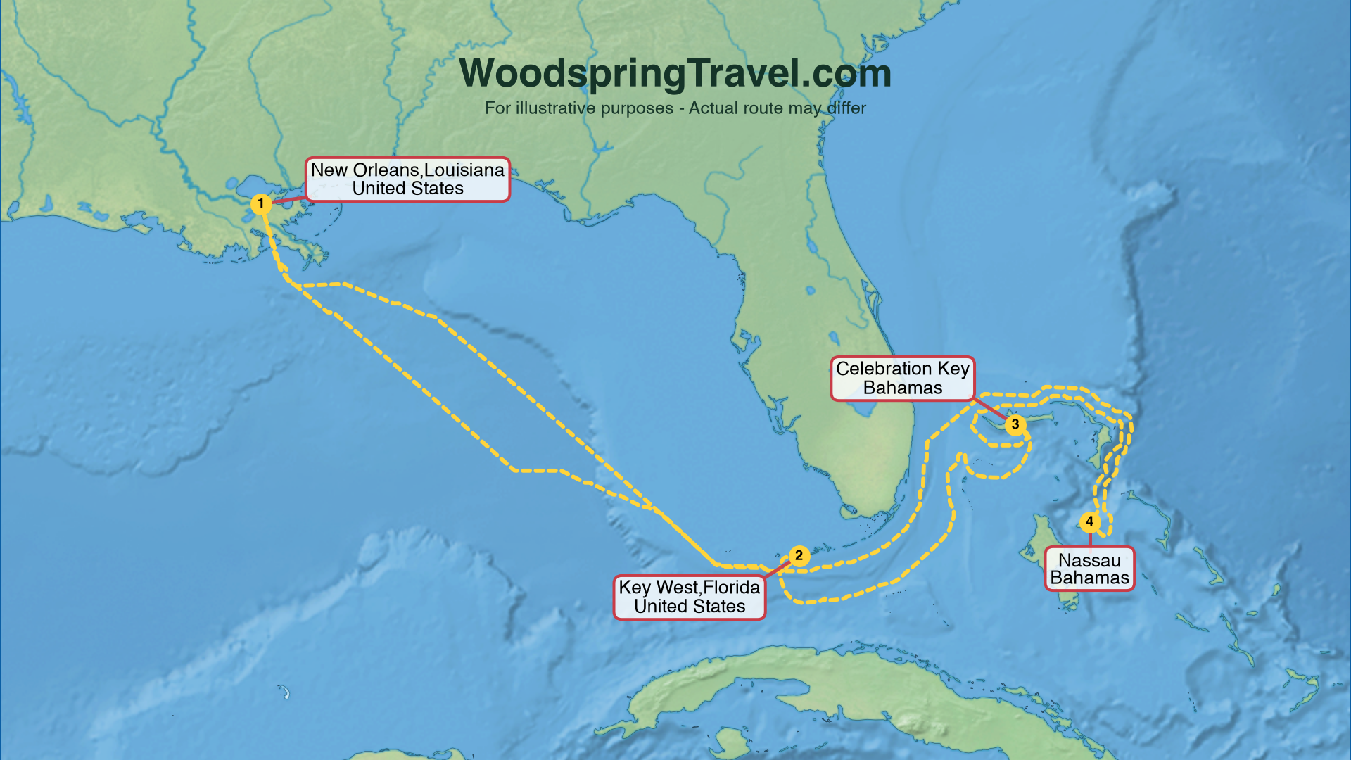 Route Illustration - Actual route may differ