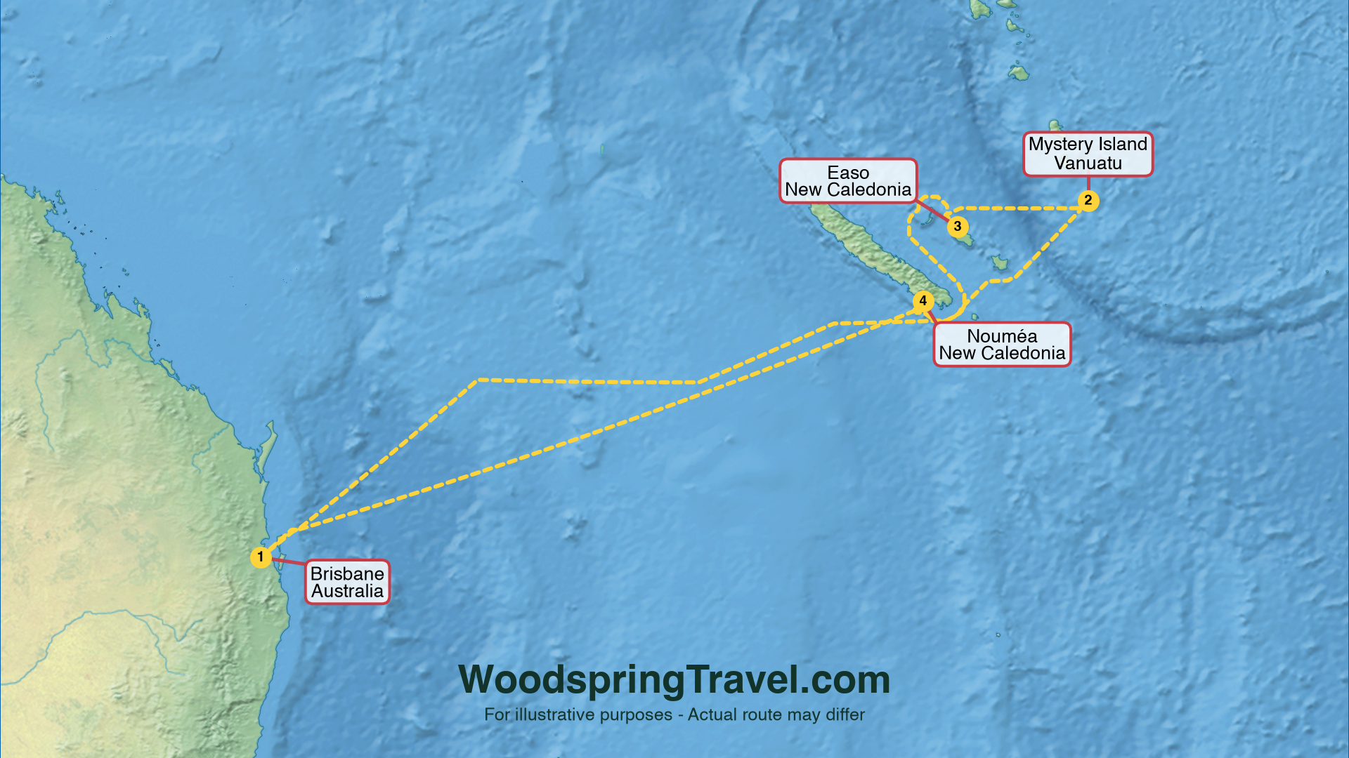 Route Illustration - Actual route may differ
