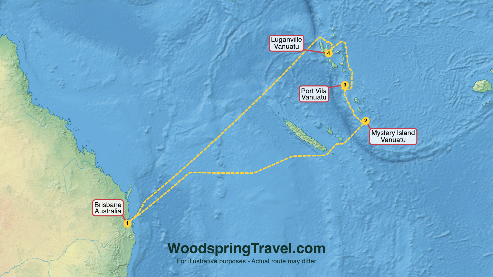 Route Illustration - Actual route may differ