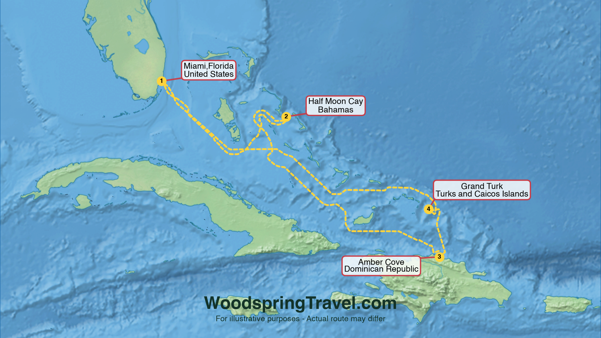 Route Illustration - Actual route may differ
