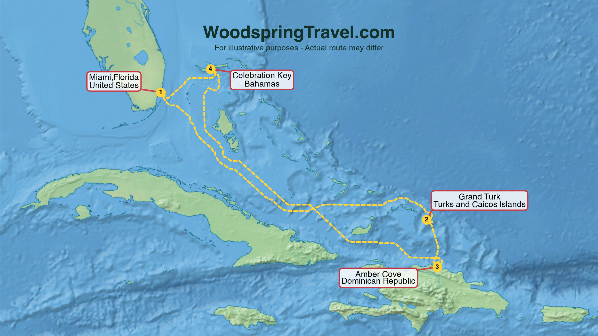 Route Illustration - Actual route may differ