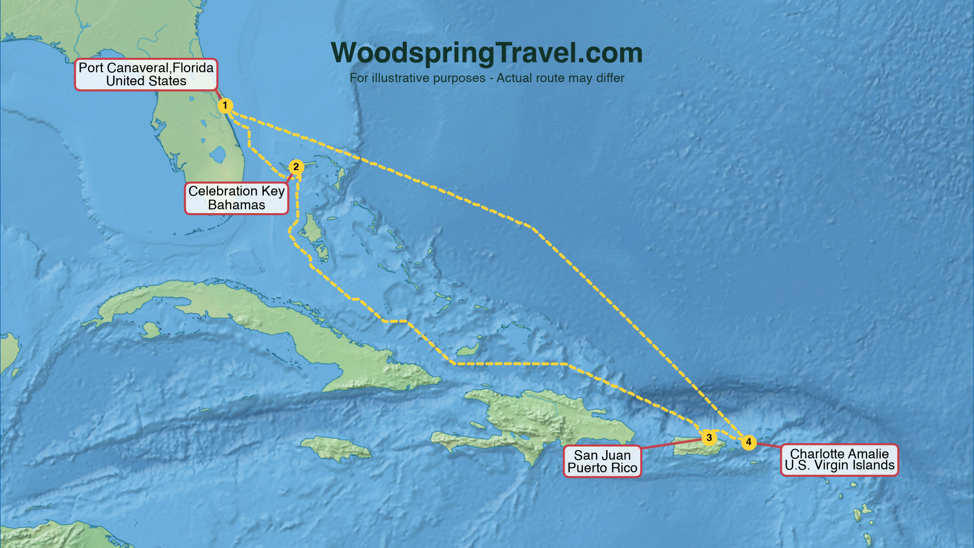Route Illustration - Actual route may differ