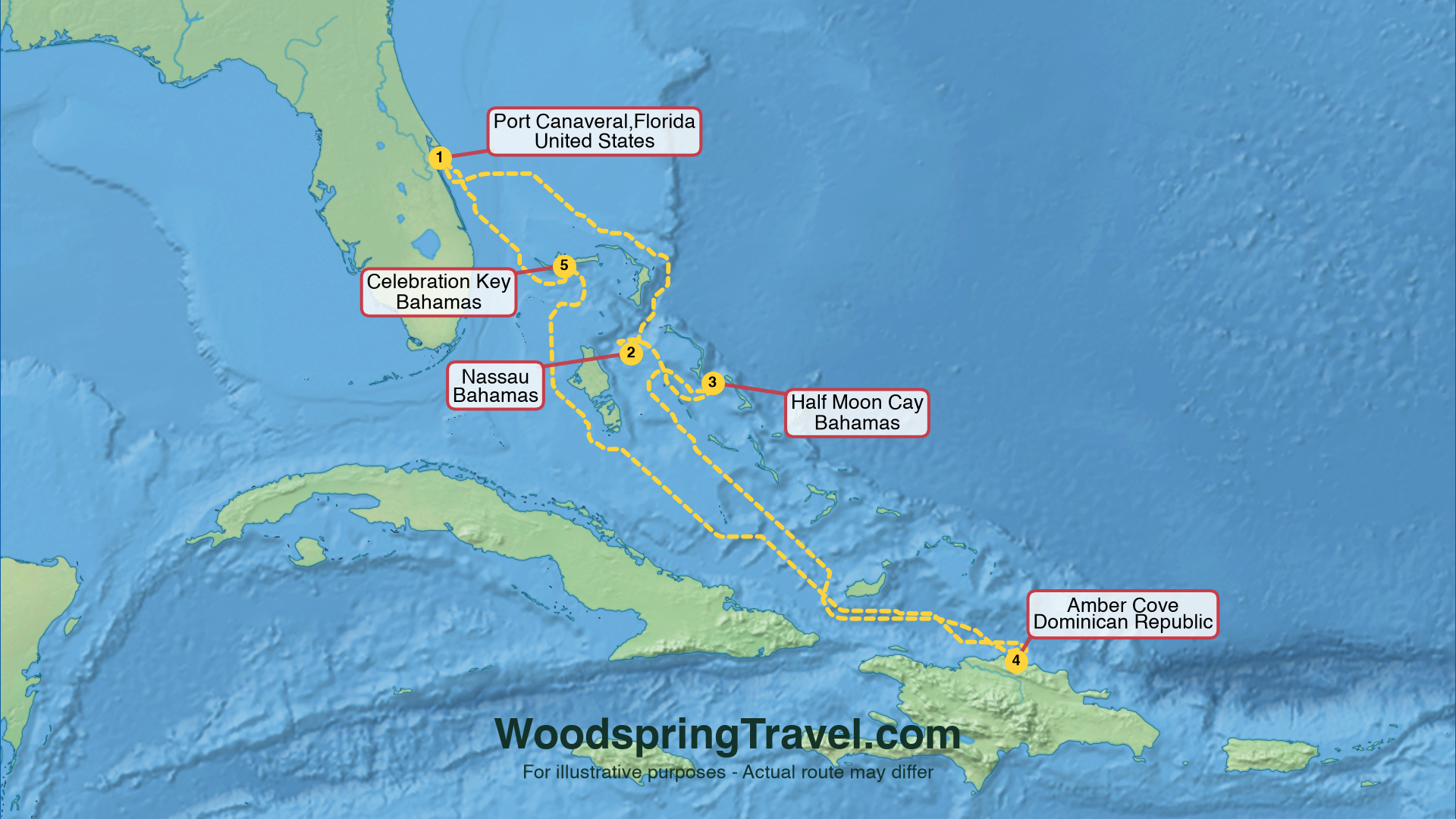 Route Illustration - Actual route may differ
