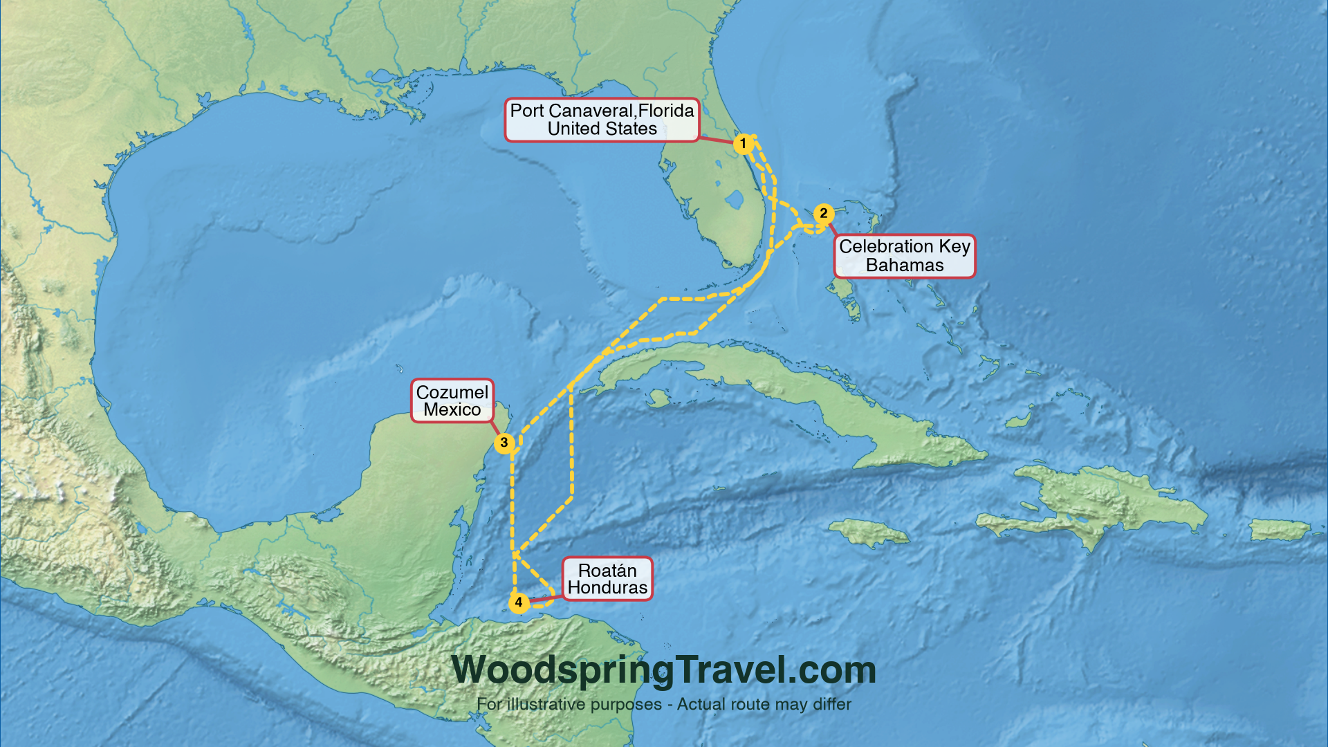 Route Illustration - Actual route may differ