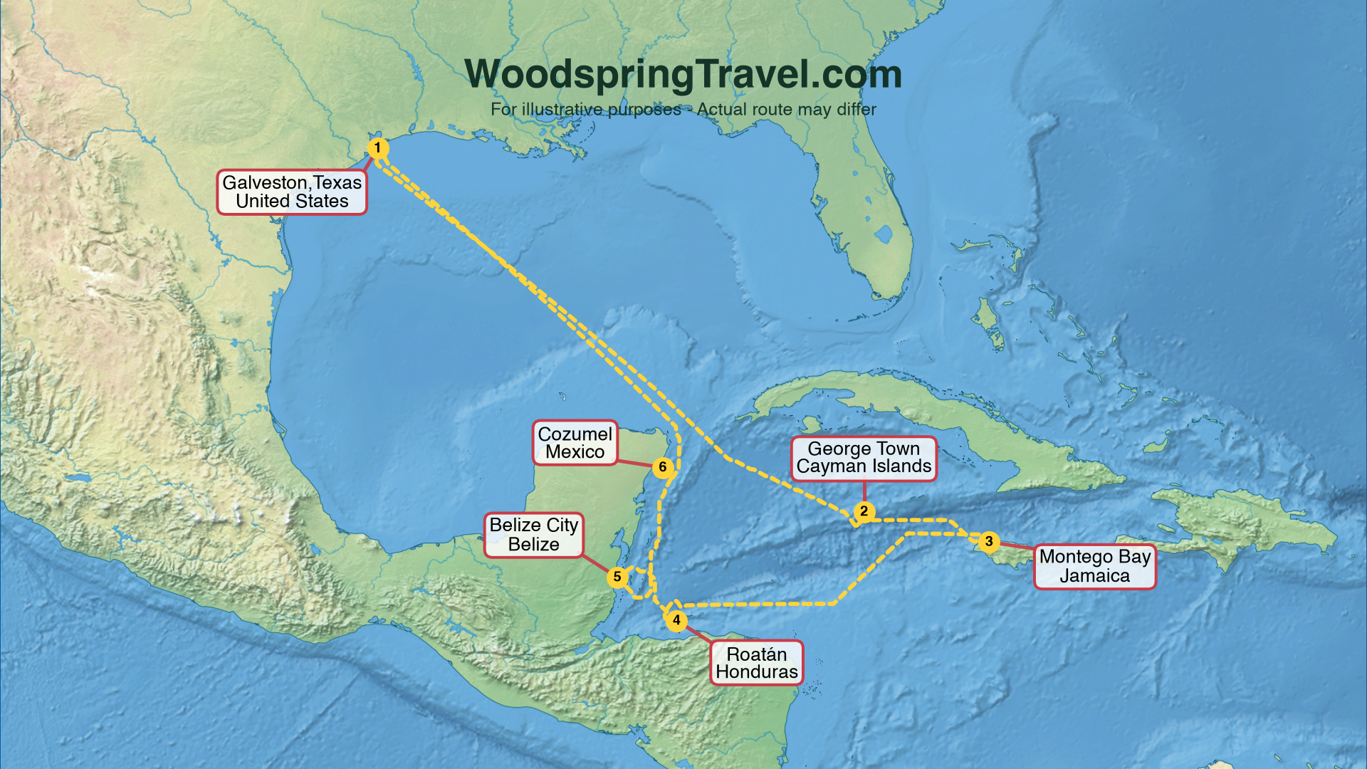 Route Illustration - Actual route may differ
