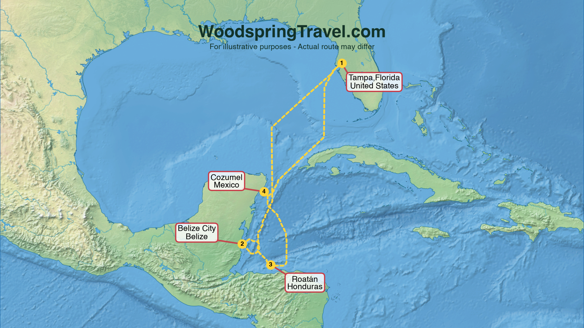 Route Illustration - Actual route may differ