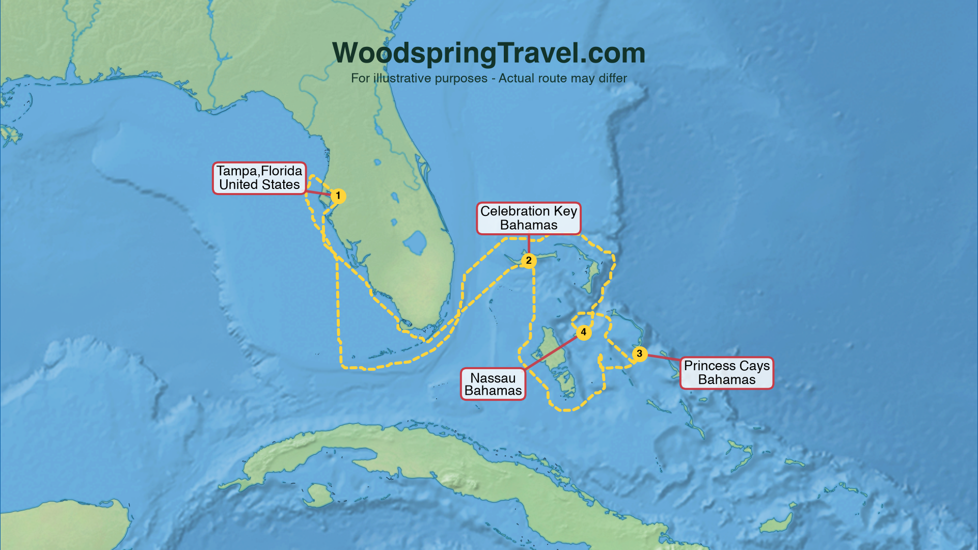 Route Illustration - Actual route may differ