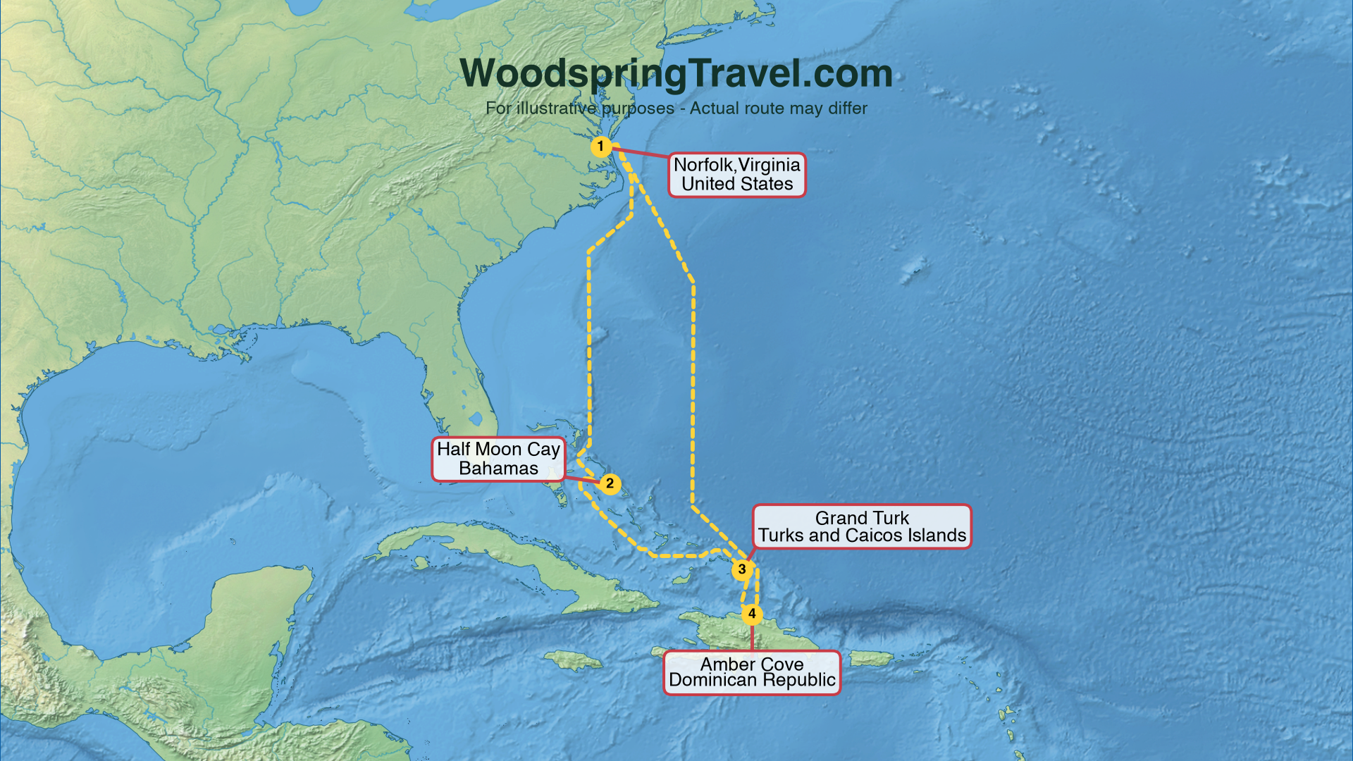 Route Illustration - Actual route may differ