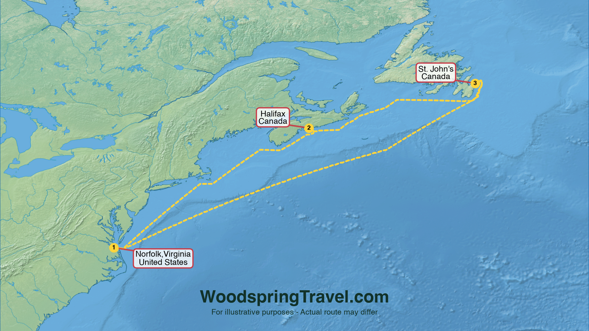 Route Illustration - Actual route may differ