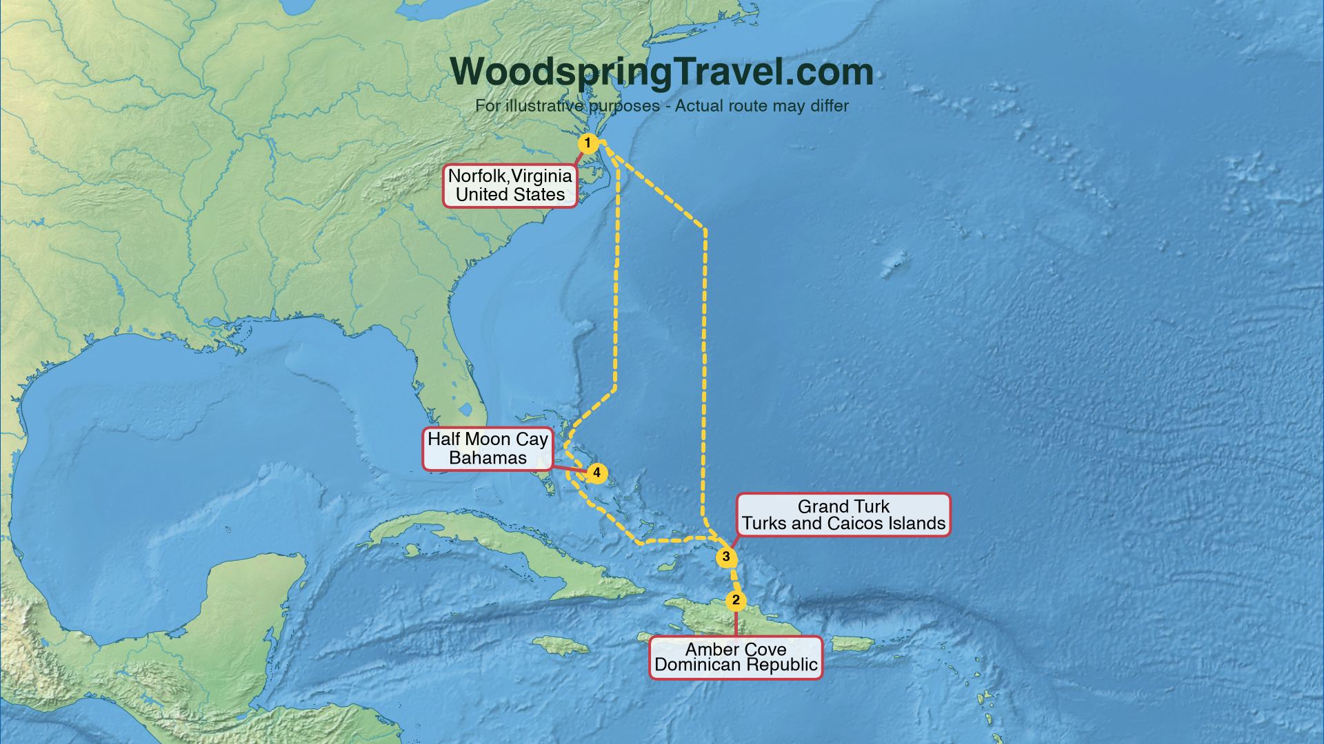Route Illustration - Actual route may differ