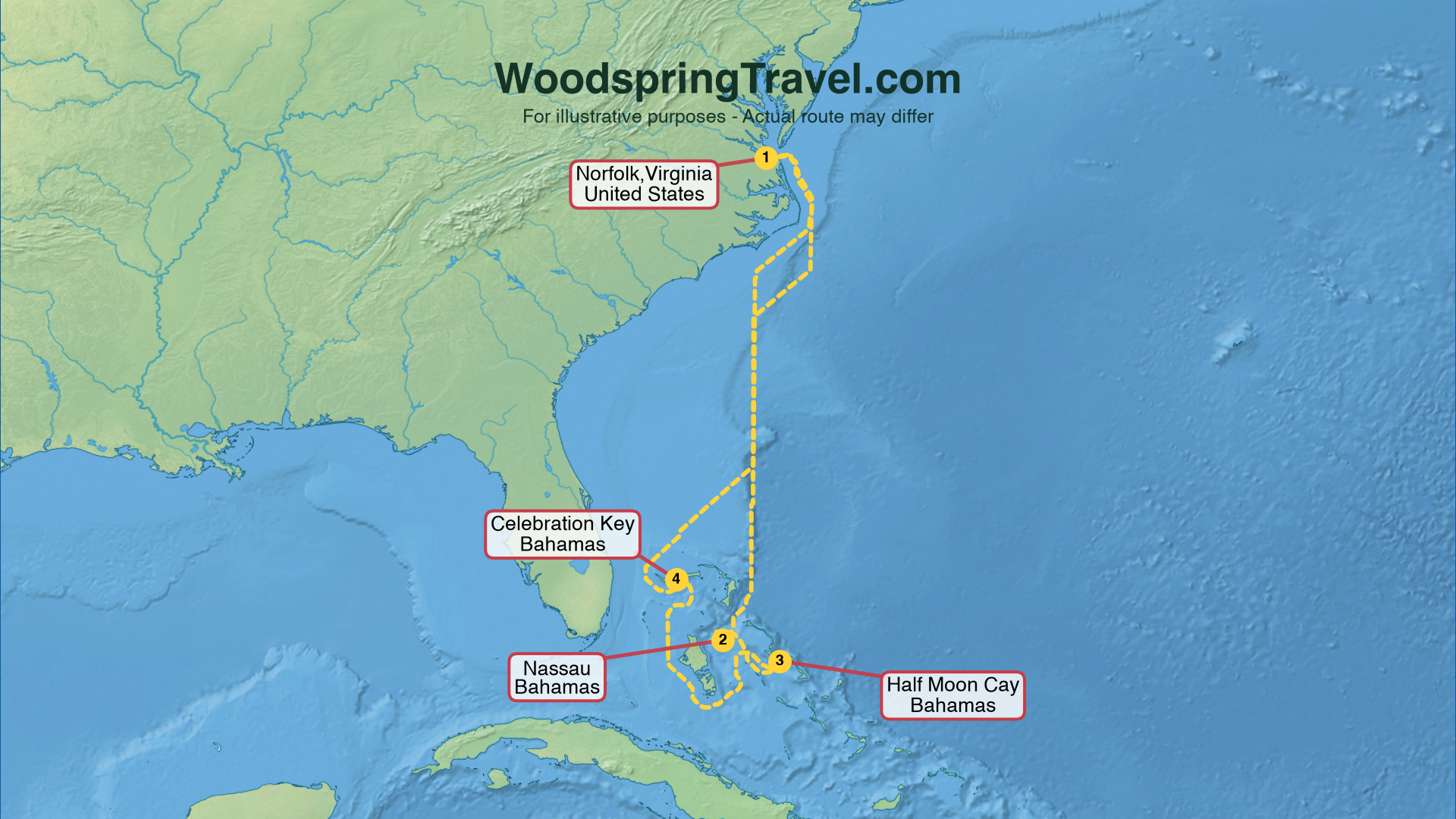 Route Illustration - Actual route may differ