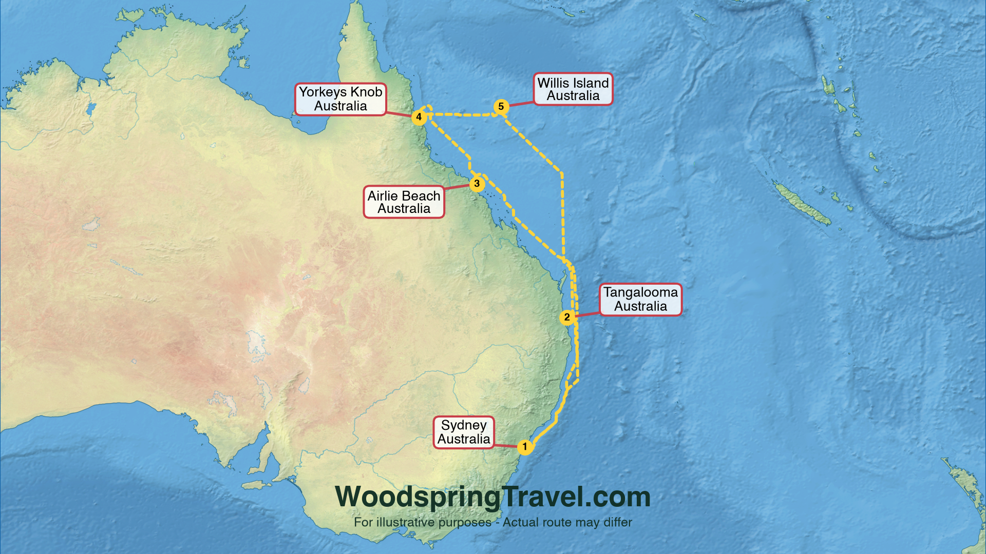 Route Illustration - Actual route may differ