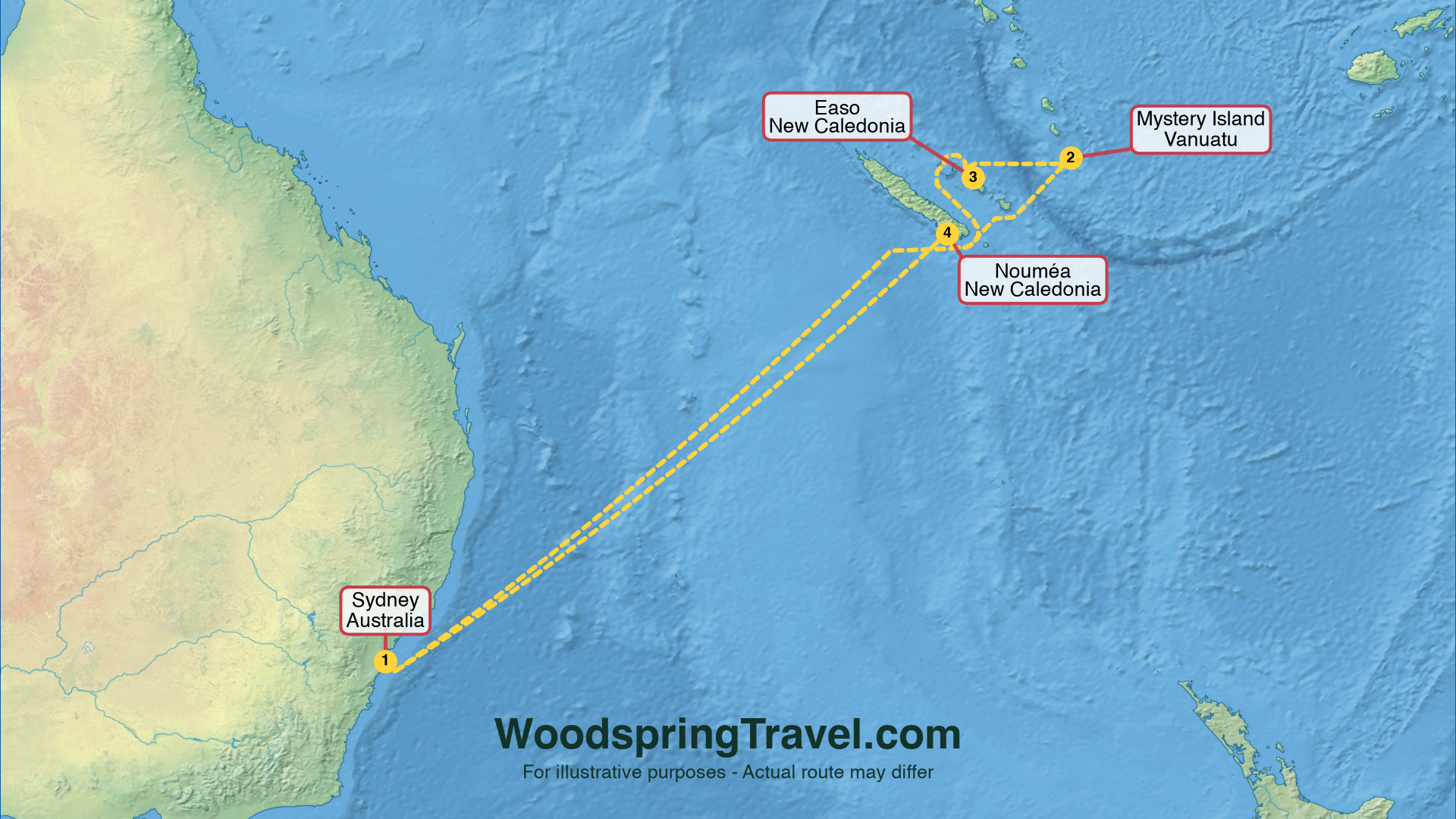 Route Illustration - Actual route may differ