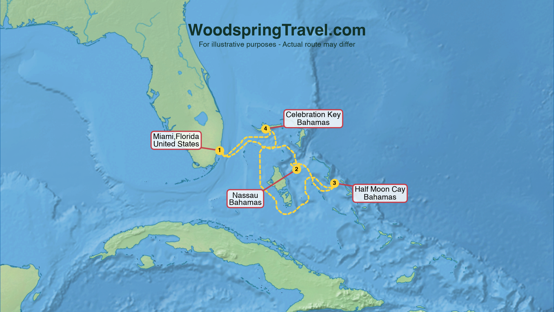 Route Illustration - Actual route may differ