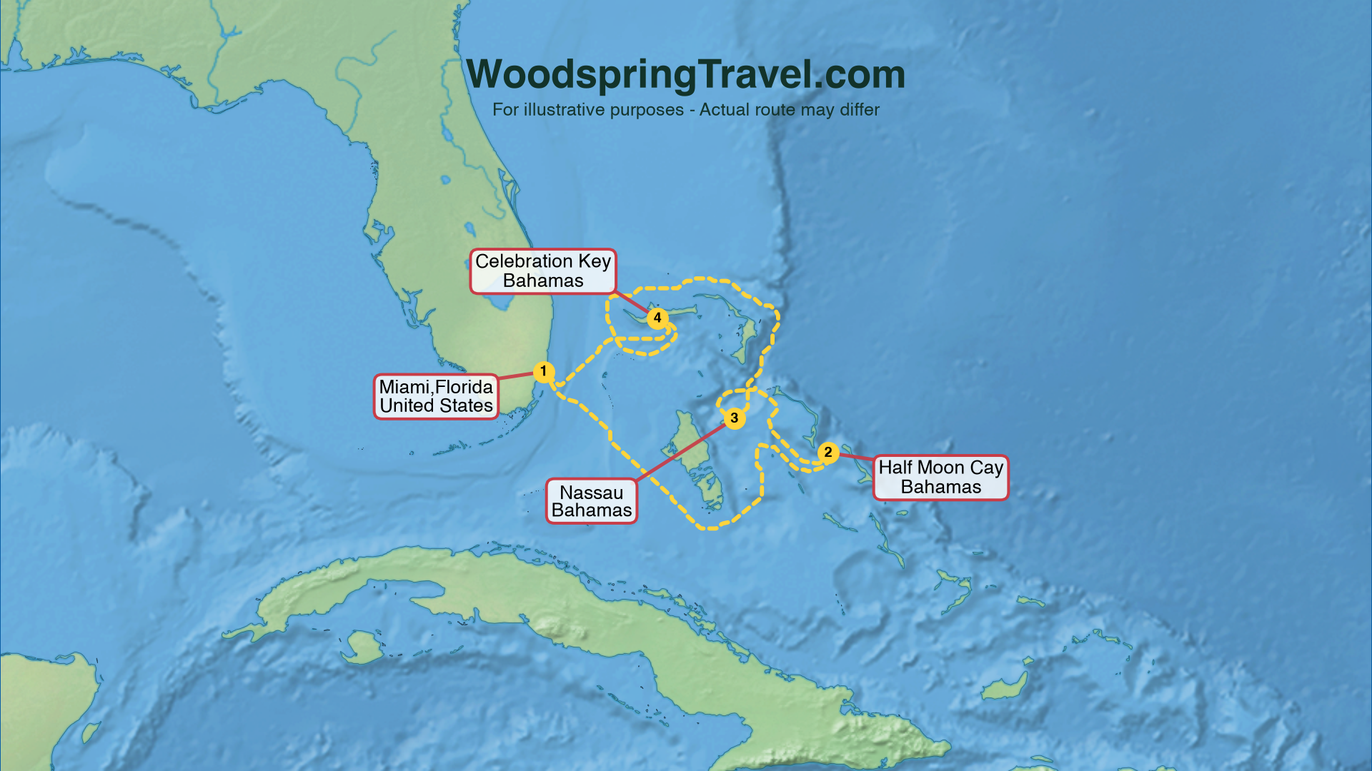 Route Illustration - Actual route may differ