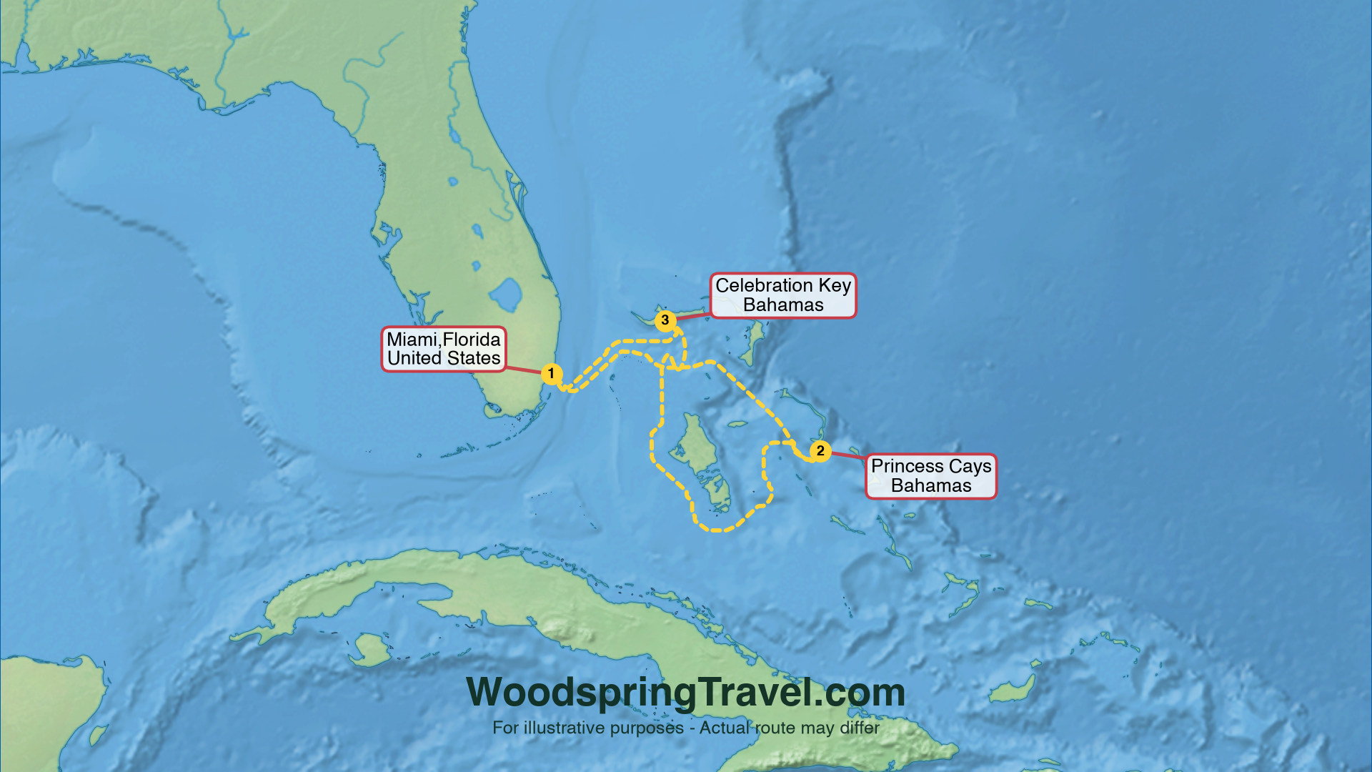 Route Illustration - Actual route may differ