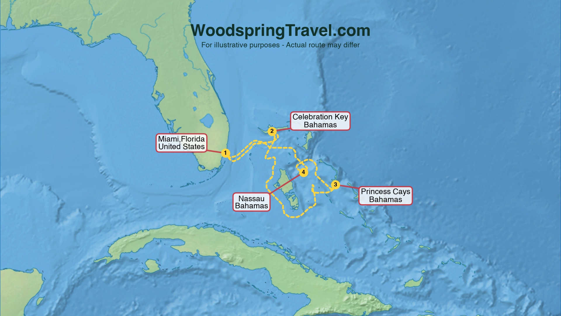 Route Illustration - Actual route may differ