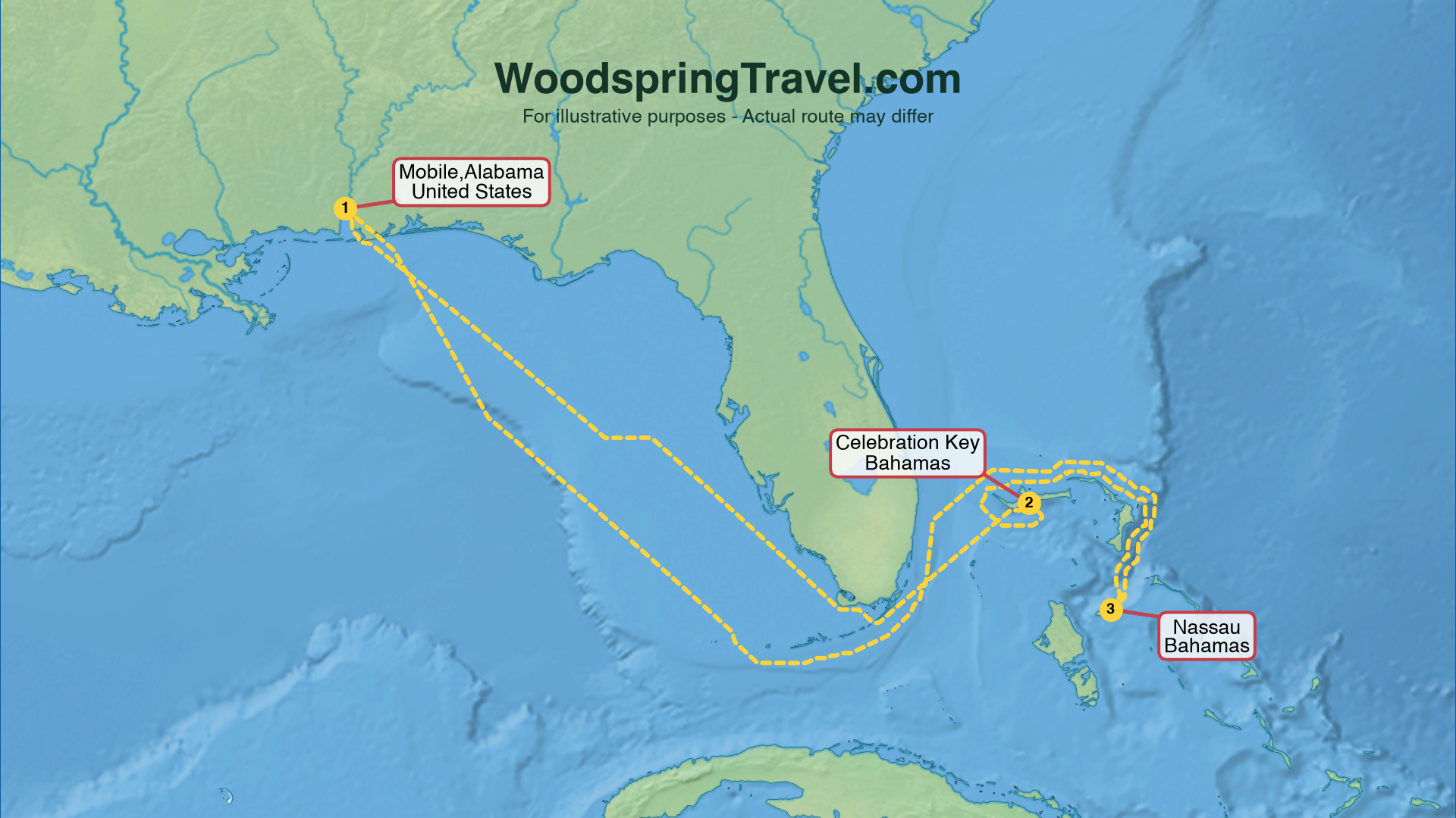 Route Illustration - Actual route may differ