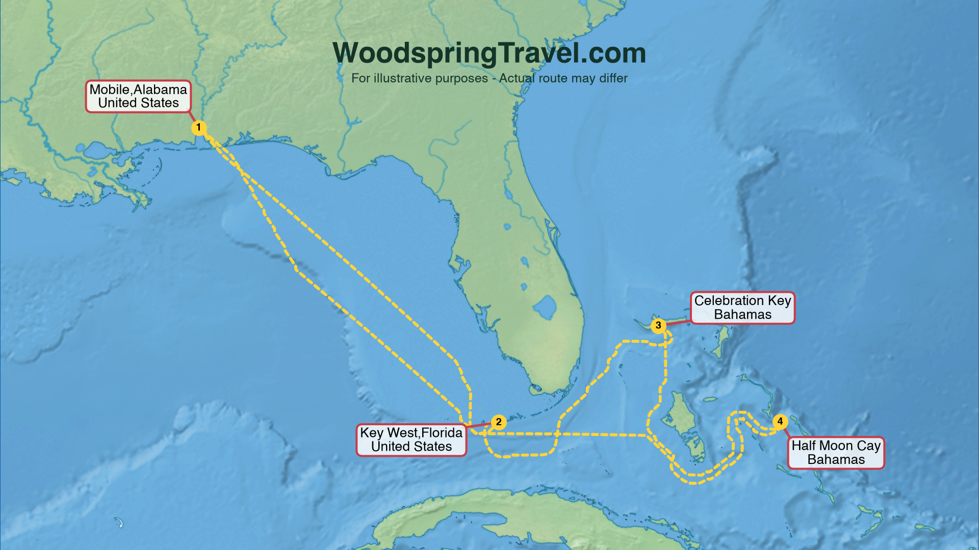 Route Illustration - Actual route may differ