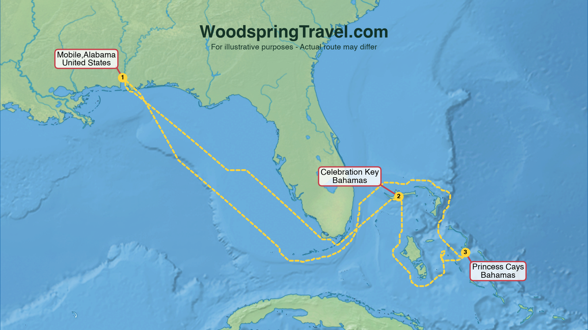 Route Illustration - Actual route may differ